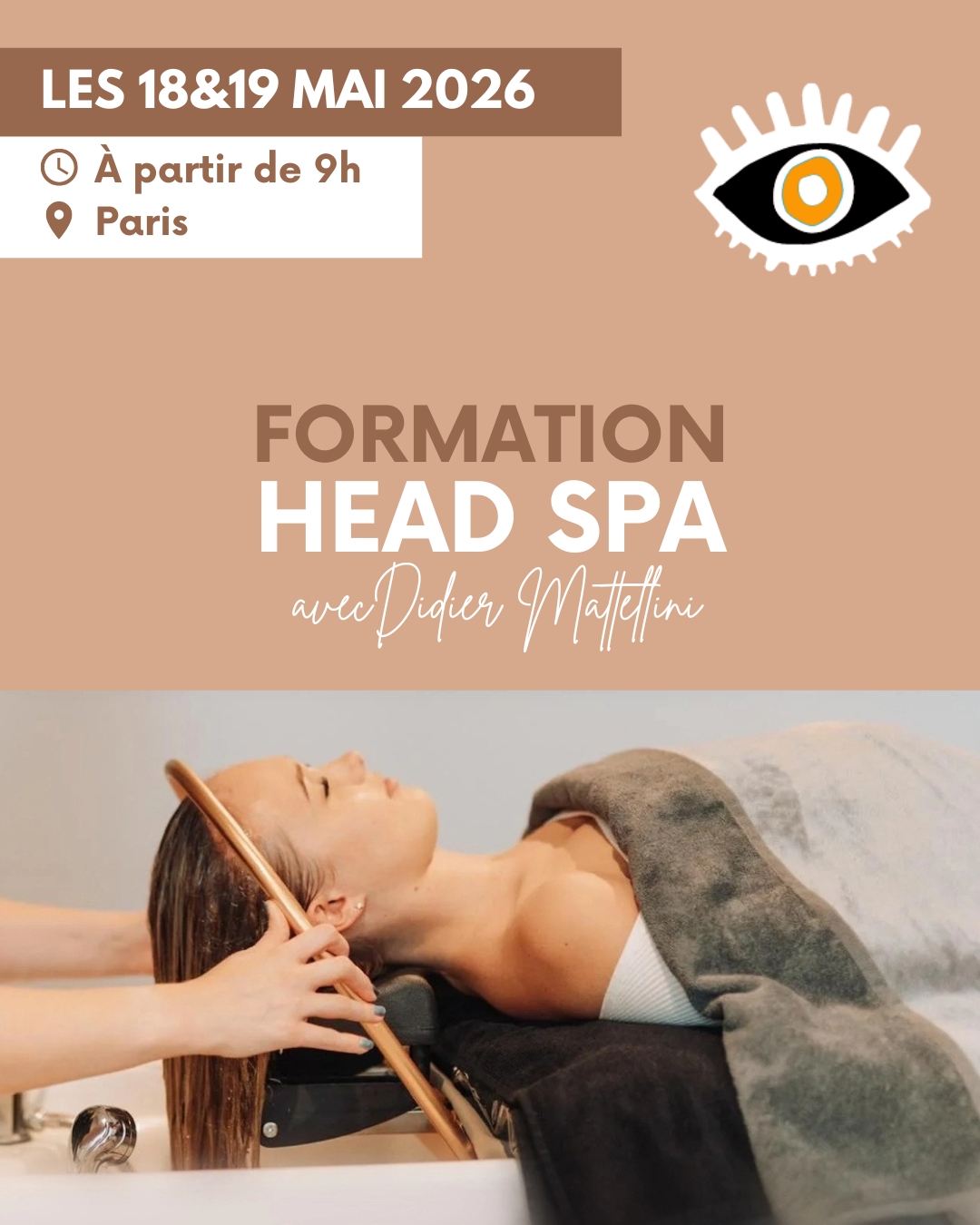 Formation HEAD SPA 1 & 2
📅 18 et 19 mai 2026
📍 Paris 18e
Deux journées de formation pour découvrir et perfectionner vos techniques Head Spa, des protocoles de soins profonds aux modelages capillaires spécifiques avec Didier Mattellini.
Au programme :
✨ Protocoles de soins profonds et express
✨ Techniques de modelages Head Spa
✨ Gestes de relaxation et d’accompagnement des soins
✨ Modelages avancés et service premium en salon
Objectif : enrichir votre expertise, proposer une expérience bien-être différenciante et développer un service Head Spa complet au sein de votre salon.
Places limitées.
Infos & inscriptions par téléphone.
#formationcoiffeur #iconfrance #iconproducts #headspa
