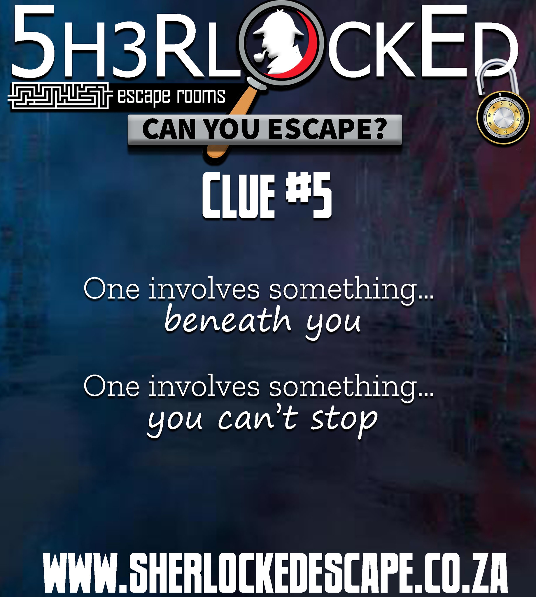 👀 We’ve seen some VERY good guesses…
Some of you are close 😏
Some of you are way off 😂 but we love it!!
Want a hint?
🏴☠️ One involves something… beneath you
🚆 One involves something… you can’t stop
Keep guessing 👇
#escaperoom #clue5 #alberton #thingstodo #gautengactivities