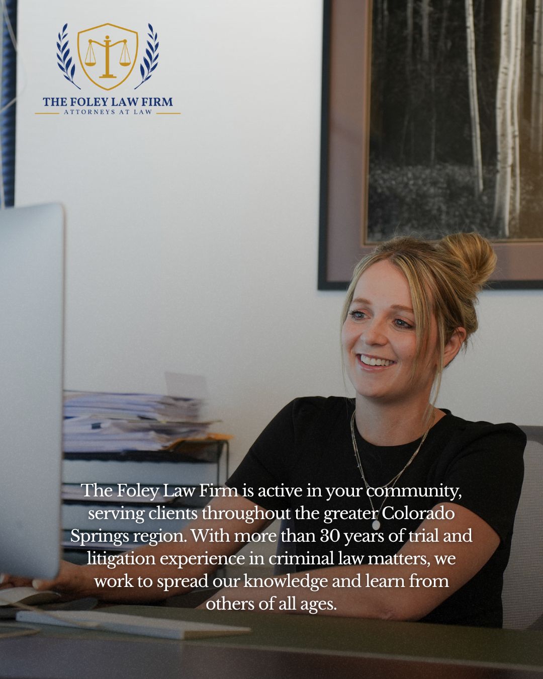 Experience matters when your future is on the line. At The Foley Law Firm, we combine over 30 years of criminal law and litigation expertise with a deep commitment to the Colorado Springs community.
We don’t just work here, we are active members of the region, dedicated to sharing our knowledge and constantly learning from the people we serve. Whether you need a strong defense or a trusted legal resource, we are here for you.
#TheFoleyLawFirm #coloradosprings #criminaldefense #DefenseAttorney
