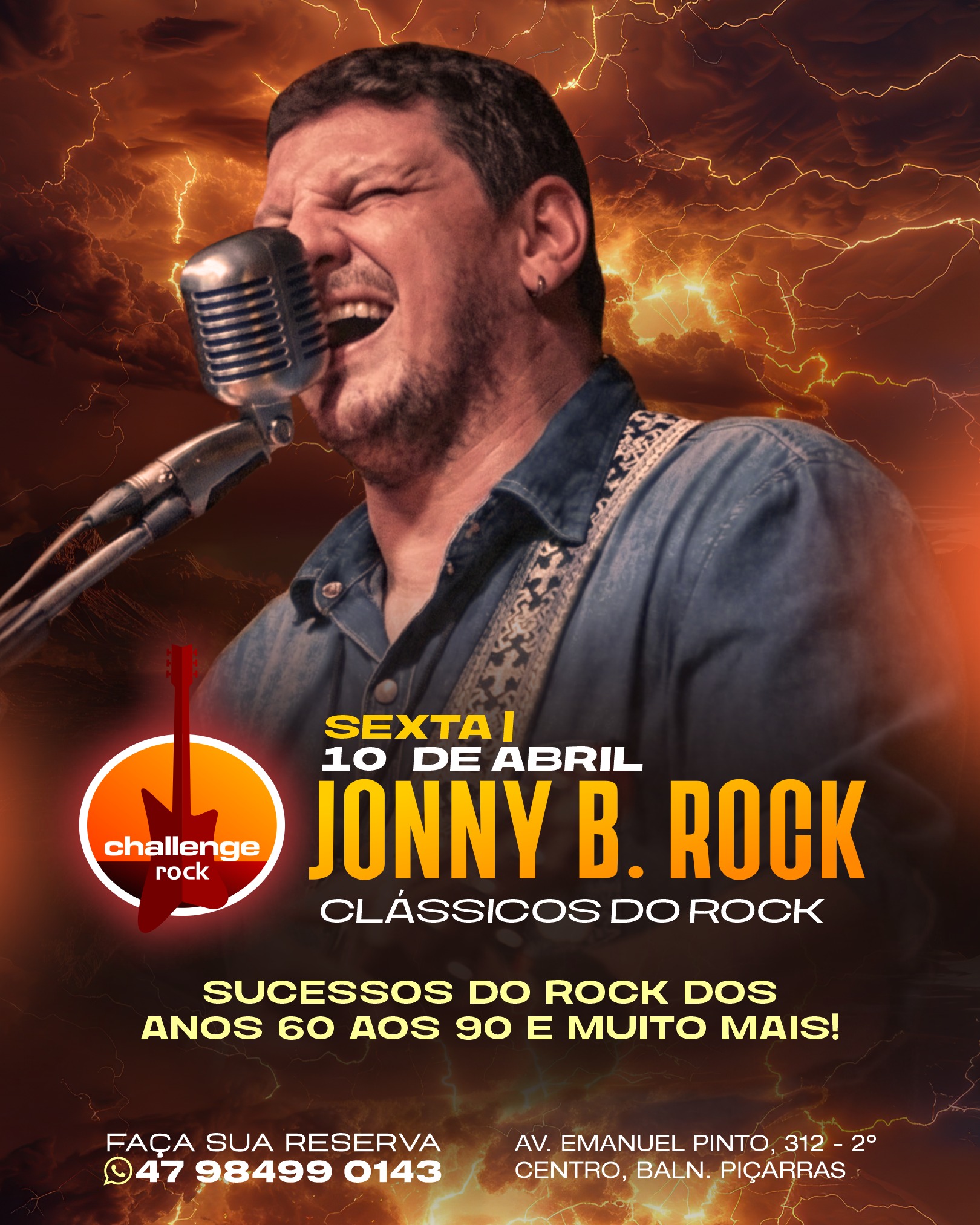 O rock vai dominar a sexta-feira, e o encontro é no Templo! 🎤🔥
No dia 10 de abril, o cantor Jonny B. Rock @jonnyb_rock_n_hits traz os maiores clássicos do rock dos anos 60, 70, 80 e 90 para fazer você viajar no tempo e sentir cada riff pulsar na sua alma.
Vai ser uma noite épica para cantar, dançar e se conectar com a essência do rock'n'roll. Não perca! 🎸💥
Reserve sua mesa ou camarote pelo WhatsApp:
(Link na Bio 📱 47 98499-0143)
#ChallengeRock #TemploDoRock #rocknroll #santacatarina #balneariopicarrassc #reels