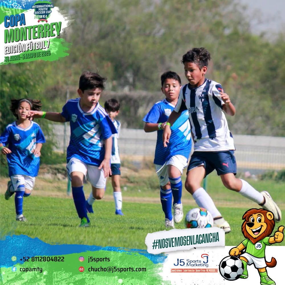 La edición Fútbol 7 #CopaMonterrey te espera este 30 abril al 3 mayo.
🌟Categorías 2010 a 2020. ¡Cupo limitado!
Inscribe ya a tus equipos 👉 https://cutt.ly/CopaMtyF7
#NosVemosEnLaCancha