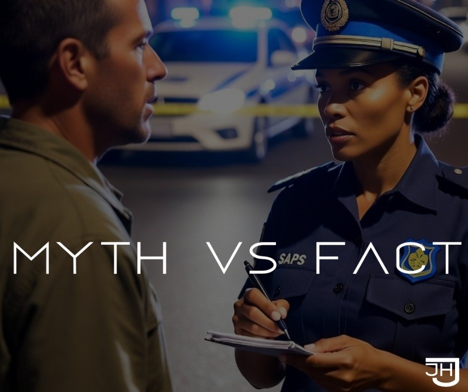 MYTH vs FACT
Myth: You must answer all police questions.
Fact: You have the right to remain silent and request a lawyer with certain exceptions.
Knowing your rights can protect you. Don’t speak before you get proper legal advice.
#jhjattorneysinc #MythVsFact #KnowYourRights #LegalAdvice #CriminalLaw #StayInformed #JHJAttorneys #LegalSupport #SouthAfricaLaw #RightToRemainSilent #legalmatters
