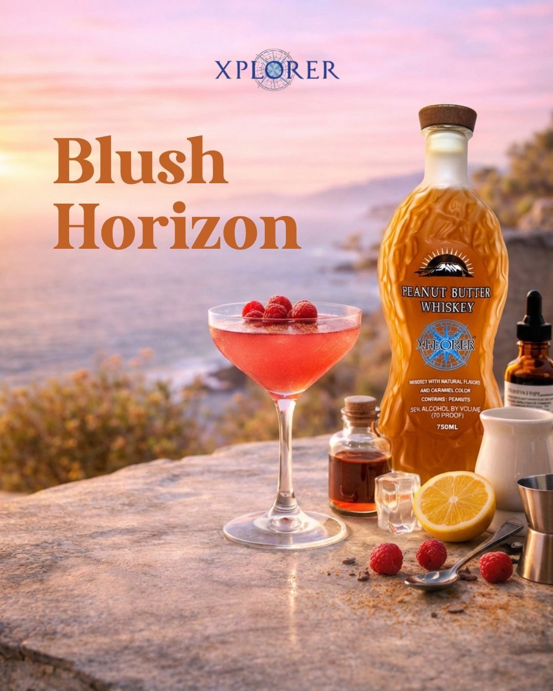 Bright and tangy raspberries blend with smooth peanut butter whiskey for a balanced sip.
#XplorerSpirits #PeanutButterWhiskey #RaspberryTwist #NuttyBalance #CraftCocktails