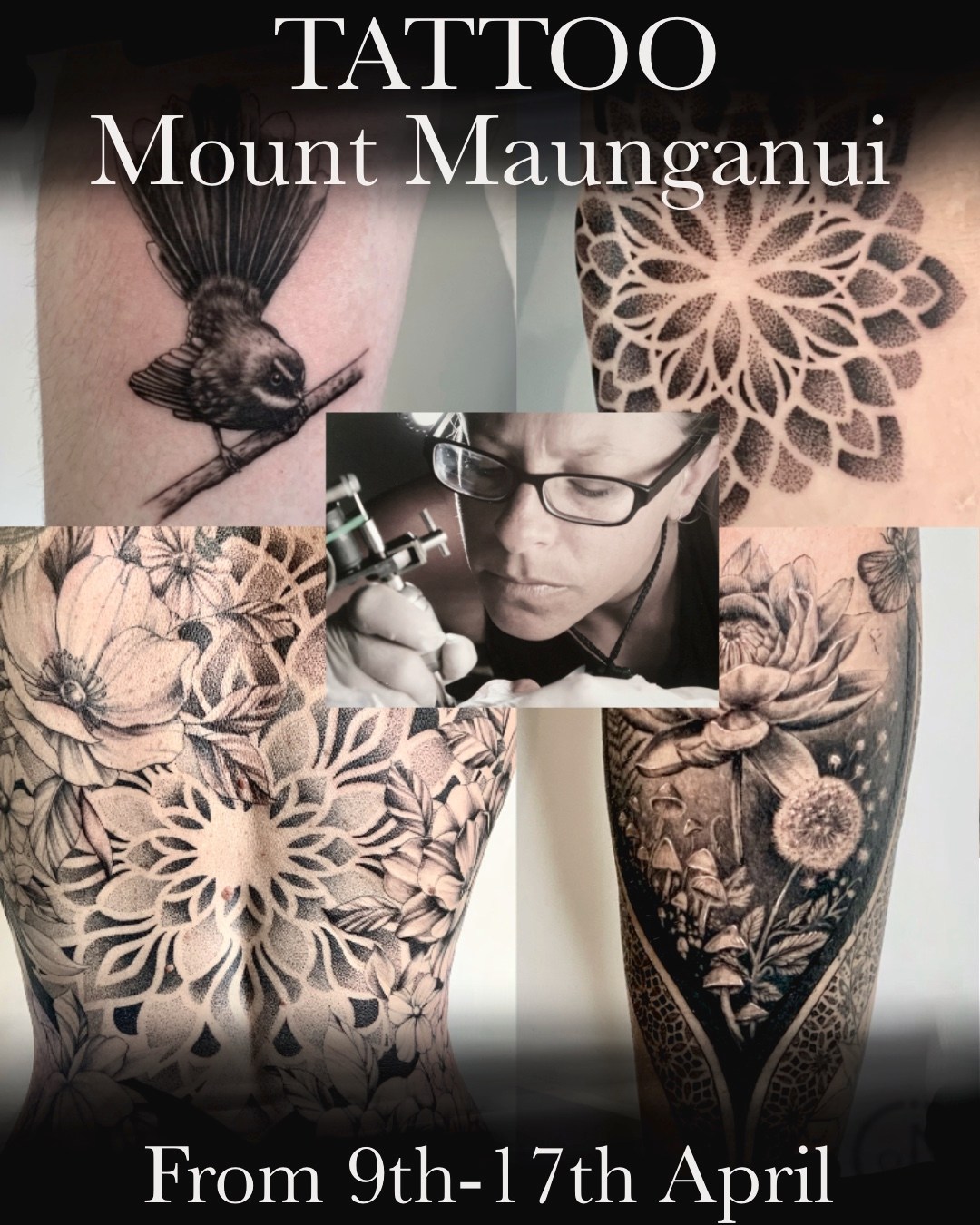 TATTOOS MOUNT MAUNGANUI - FULL BOOKED!
Hey beautiful people from Tauranga, Mount Maunganui and Papamoa. I will be tattooing there NEXT WEEK!
A few days available now. I’m keen on doing small , medium and big pieces. DON’T MISSED OUT & BOOK NOW !
PM me or send me an email : coninightingale@outlook.com with your ideas, placement and measurements.
The address will be given when you have a booking.
CYA SOON!
#tattooartist #taurangatattoos #mountmaunganuitattoos #finelinetattooartist #tattooartist #tatuaje #geometrytattoo #dotworktattooartist #blackandgreytattoo #dotworkmandalatattoo #ornamentatattoos #realistictattoo