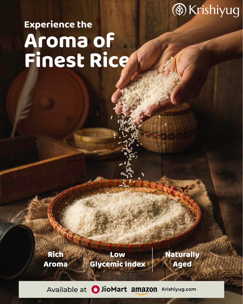 Some aromas don’t just fill the air… they create memories 🍚✨
With **Krishiyug Finest Rice**, every grain brings you rich fragrance, perfect texture, and mindful nutrition. Naturally aged and low in glycemic index, it’s crafted for both taste and health in every serving 💚
Because the heart of every great meal begins with the right rice.
Available now on **JioMart, Amazon & Krishiyug.com** 🛒
#Krishiyug #FinestRice #AromaticRice #LowGI #HealthyEating #NaturalGoodness #CleanEatingIndia #WholesomeMeals #PremiumQuality #EatBetterLiveBetter #HealthyLifestyle 🍚🌾