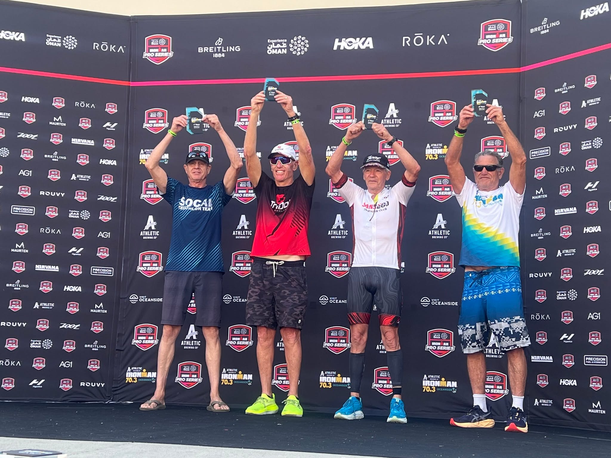 Oceanside Epic!
The Oceanside 70.3 never fails to impress. I've done this race many times but never have the air and water temperatures been better -- and where were the headwinds we always experience on the 10 mile ride back to transition?
It is impressive how TriDot's race predictor does it. No way would I have figured I would be that fast, but I was.
1st place in 5:39:23. Not bad for 70 huh?
If you're looking for a coach with a winning platform look me up at WiiseCoaching.com.