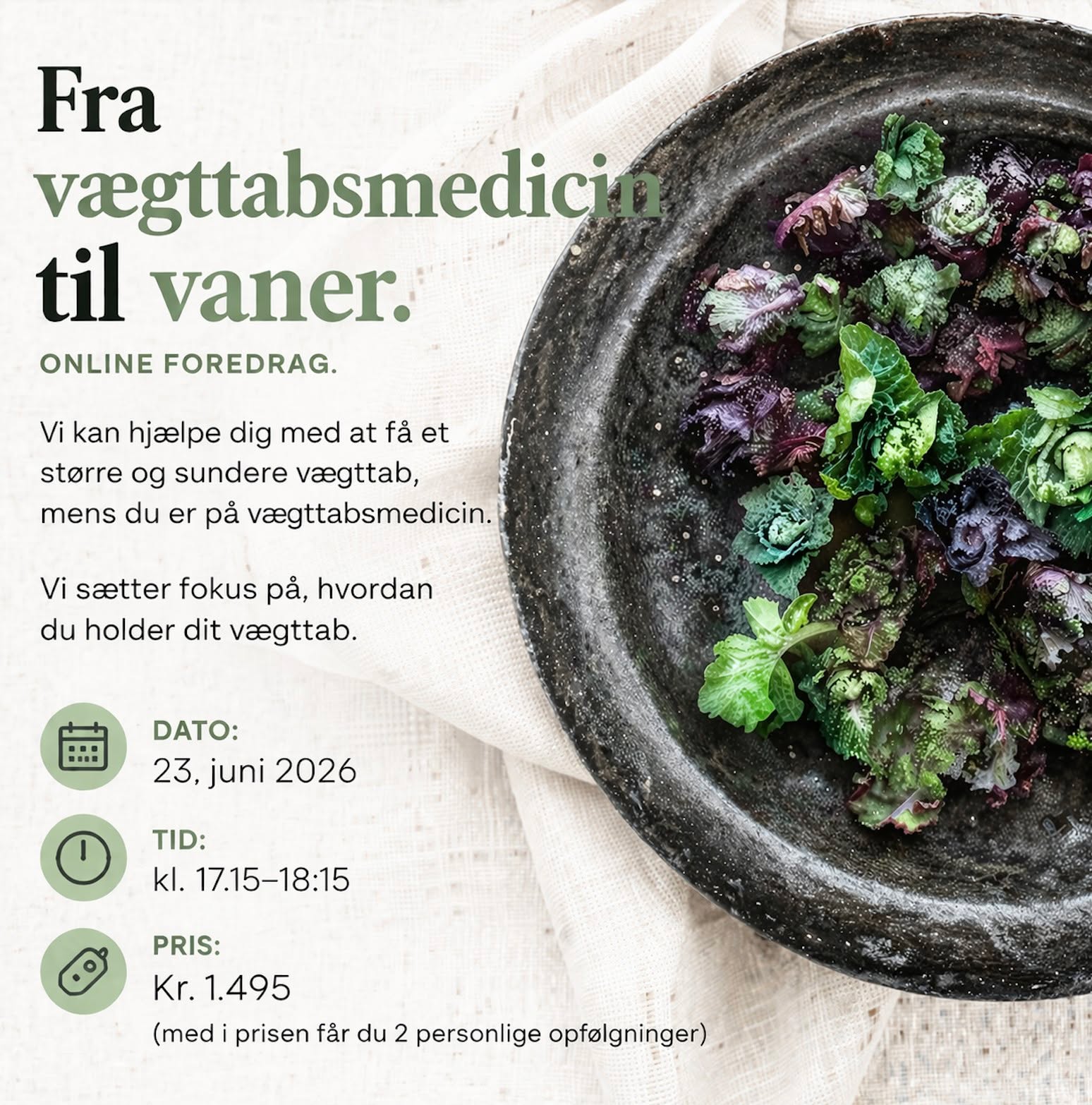 Er dit vægttab gået i stå?
Er du bange for at tage på igen når du trapper ud af medicinen?
Vil du forebygge at du ikke taber primært muskelmasse?
TILMELD dig vores online foredrag WEGOVYBOOST.
Med i prisen får du 2 personlige opfølgninger.
Tilmeld dig på www.hartvig-engell.dk
Husk tilskud fra Sygesikring Danmark
#wegovy #vægttabsmedicin #munjaro #vægttab