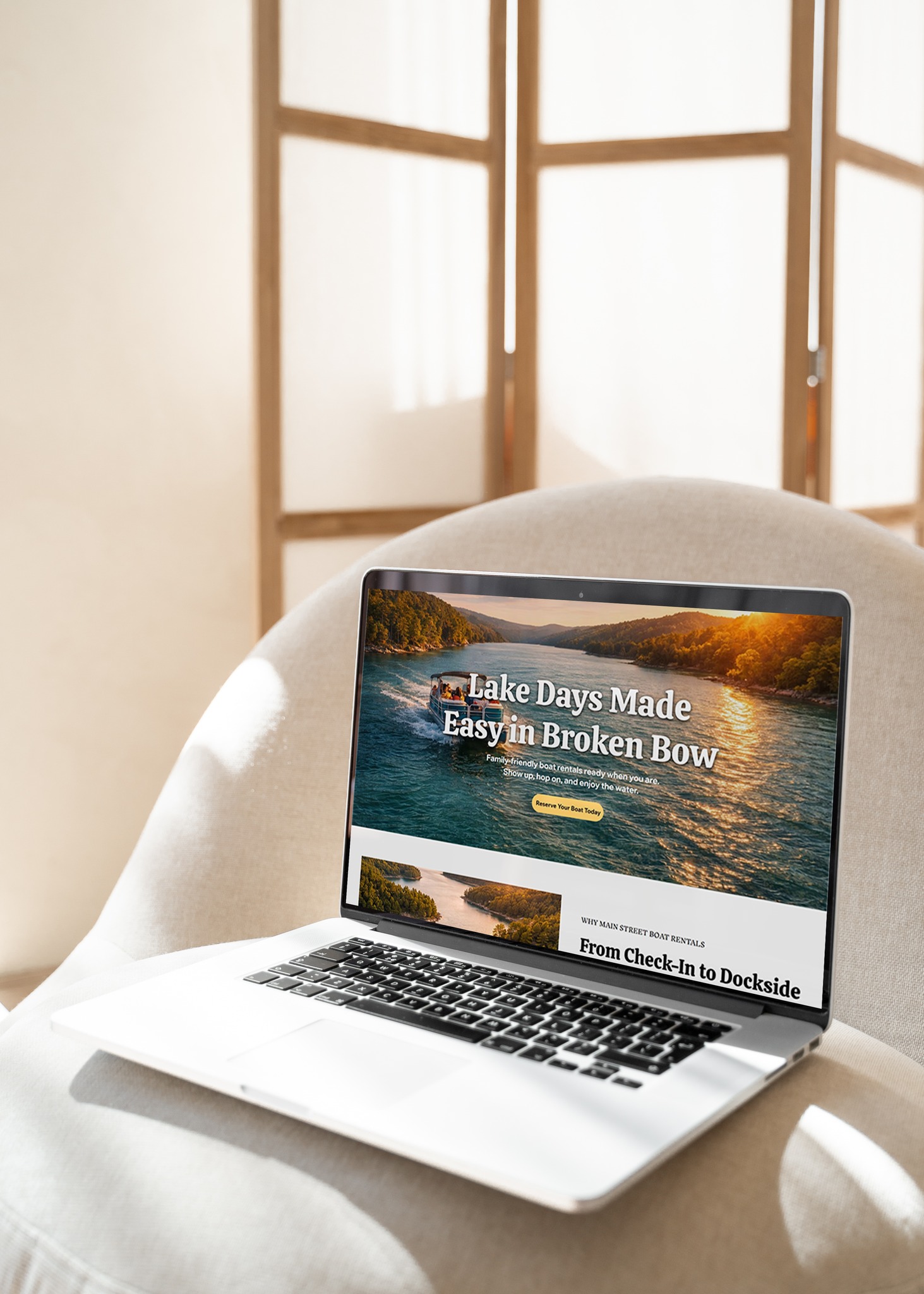 Sneak peek 👀
Working on a new website for Main Street Boat Rental in Broken Bow, Oklahoma.
Family-friendly, fun brand — we started with a full logo refresh and custom website design.
Next step is integrating their booking system so customers can reserve boats right on the site.
Still in progress, but this one’s coming together really well.
— Rachel
Mack Media 360
rachel@mackmedia360.com