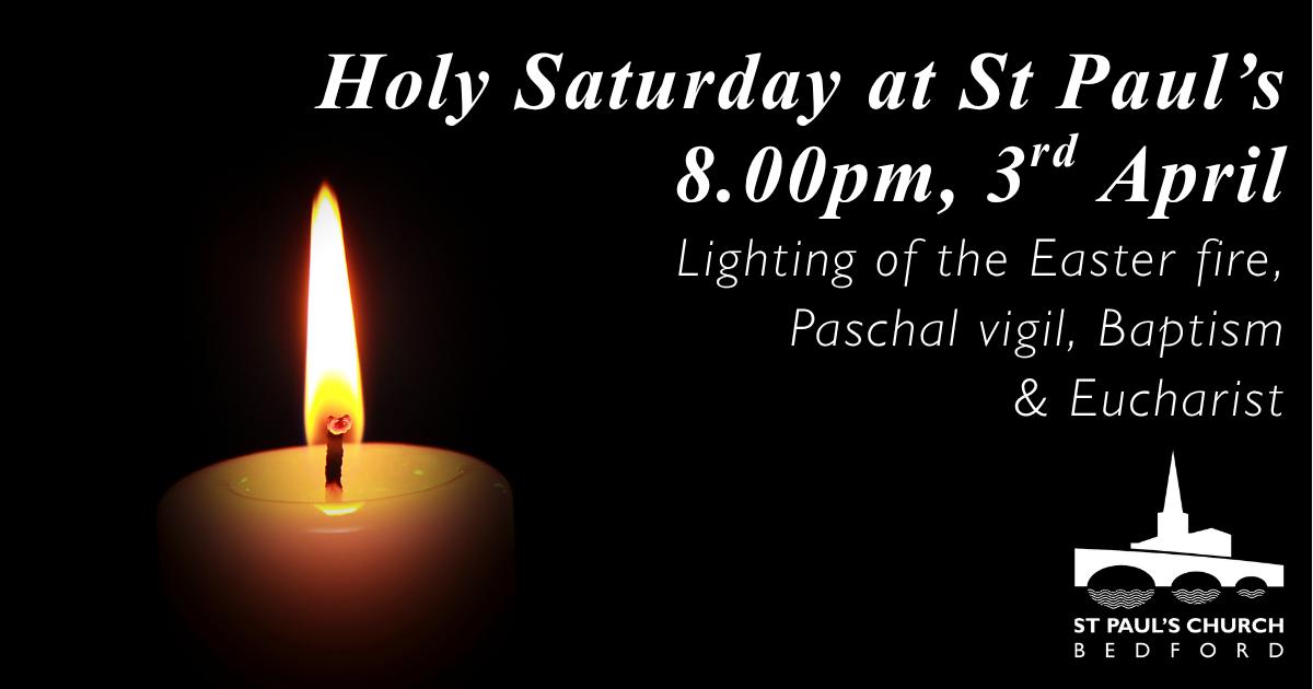 As dusk falls tomorrow we mark the start of Easter with a service of hope and new light. This year we are overjoyed to be celebrating a number of baptisms at this service.