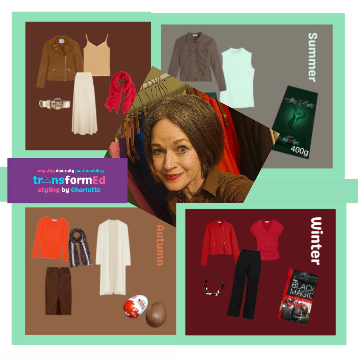 The Easter holidays could be the perfect time for you to book a colour or style analysis in Willerby. When you're off work on the Bank Holiday weekend, I'm keeping myself open for bookings.
Will your new palette harmonise with
- a Lindt bunny
- an After 8 egg
- a Kinder egg or
- a Black Magic egg?!
#mybestcolours #colouranalysishull