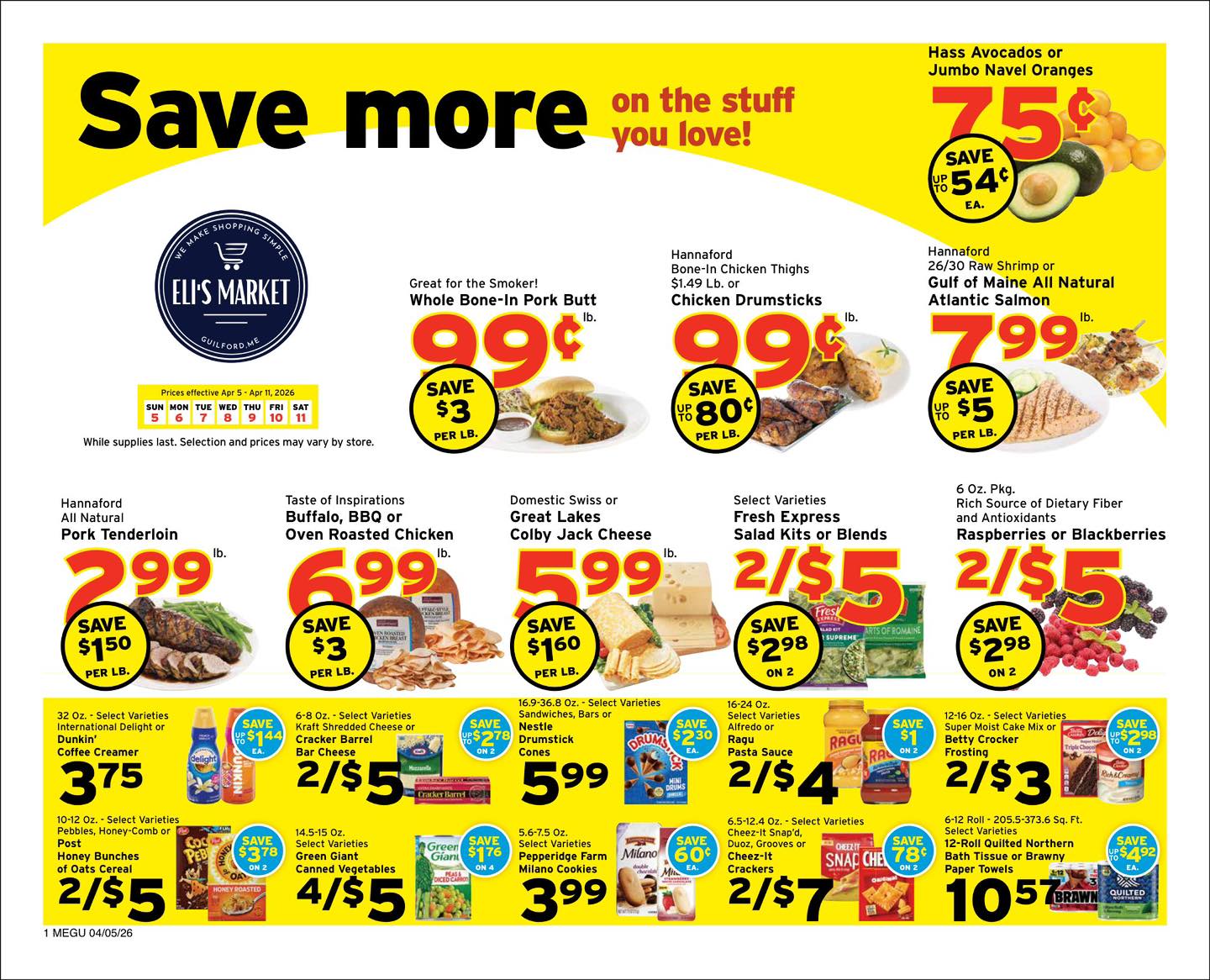 Big savings are here.
Like… actually worth the trip.
🥑 Avocados or oranges – 75¢
🍗 Chicken drumsticks – 99¢/lb
🥩 Pork tenderloin – $2.99/lb
🥗 Salad kits – 2/$5
And that’s just the start.
Stop in, stock up, and thank yourself later.
