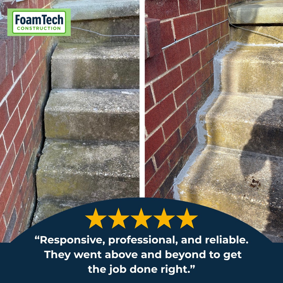 This is why we love what we do.
Not just fixing concrete, but making homes safer by eliminating trip hazards.
Another set of steps was leveled and stabilized in Newark using polyurethane concrete lifting.
Seeing our customers happy with the results is what matters most to us.
If you’re dealing with sunken concrete, uneven steps, or a settling sidewalk, our concrete lifting and leveling services offer a fast, clean, and long-lasting solution without replacement.
📍 Serving DE, PA, MD & NJ
💬 Message us for a free estimate.
(302) 679-2142
#ConcreteLifting #ConcreteLeveling #NewarkDE #TripHazard #StepsRepair #PolyurethaneFoam #DelawareHomes