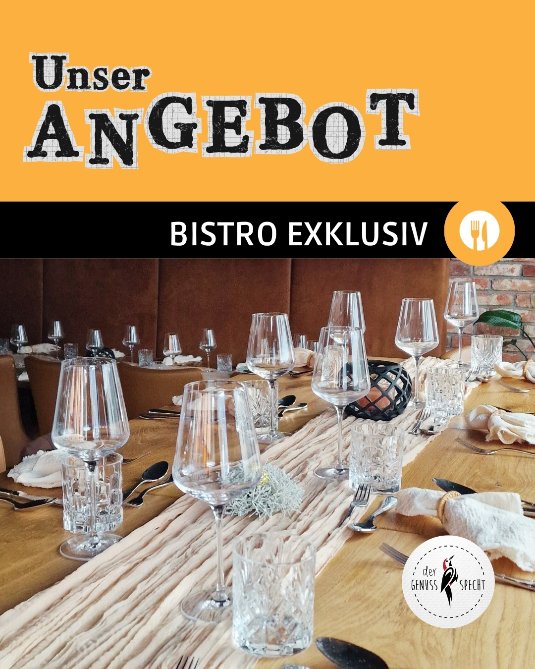 ✨ Bistro exklusiv – dein Event, unser Genuss! ✨
Du möchtest dein privates Fest oder dein geschäftliches Event in besonderem Rahmen feiern?
Buche unser Bistro exklusiv – außerhalb der regulären Öffnungszeiten, ganz für euch allein. 🥂
Wähle aus unseren Menüvarianten und stimme deine Getränkewünsche individuell mit uns ab – wir kümmern uns um den Rest.
👉 Mindestkonsumation erforderlich.
Interesse? Schreib uns einfach – wir freuen uns auf eure Anfrage! 💌
#BistroExklusiv #EventLocation #GenussMoment #FeiernMitFreunden #FirmenEvent #GenussSpecht #EhrlichGekocht #EinfachGuad #Regional #ÖsterreichischeSchmankerl #AustrianFood #Alpenküche #AlpenKulinarik #AlpinKitchen #VeggieKüche #Vegetarisch #Soulfood #GoodFoodGoodMood #Foodlover #Catering #Streetfood #Foodtruck #Foodtrailer #derGenussSpecht #Bistro #SanktJohannImPongau #Pongau #SalzburgerLand #SalzburgSchmeckt