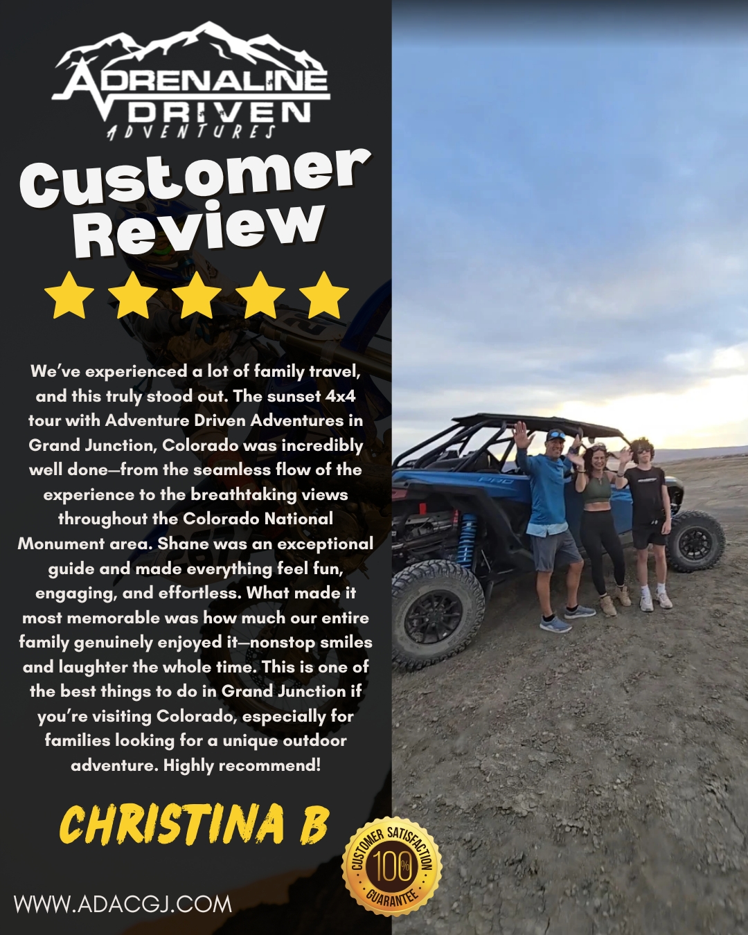 Thank you so much, Christina! We truly appreciate your kind words 🙌
It means everything to us that your family had such a memorable experience. We’re so glad you chose to adventure with us! 🌄