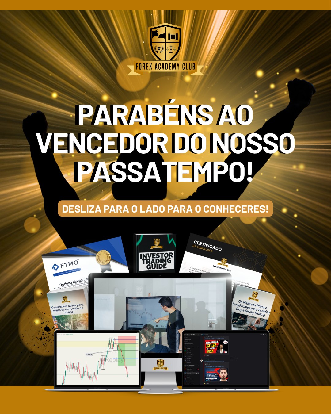 🎉 Parabéns, @bgordoo_09 ! És o grande vencedor do nosso passatempo 2026.
🎁 Irás receber uma bolsa de formação completa da FAC, avaliada em mais de 9.000€ que te irá dar acesso aos nossos cursos (desde o nível zero ao nível profissional), acompanhamento dos nossos mentores, acesso VIP à nossa comunidade e todo o suporte para acelerar a tua evolução.
📚 A tua história destacou-se entre centenas de participações: dedicação, propósito e vontade de conquistar mais tempo, liberdade e equilíbrio. Com este prémio, tens tudo o que é necessário para te tornares um trader rentável e independente, com método, disciplina e conhecimento.
🙏 Obrigado a todos os participantes! Não foi fácil escolher apenas um vencedor.
