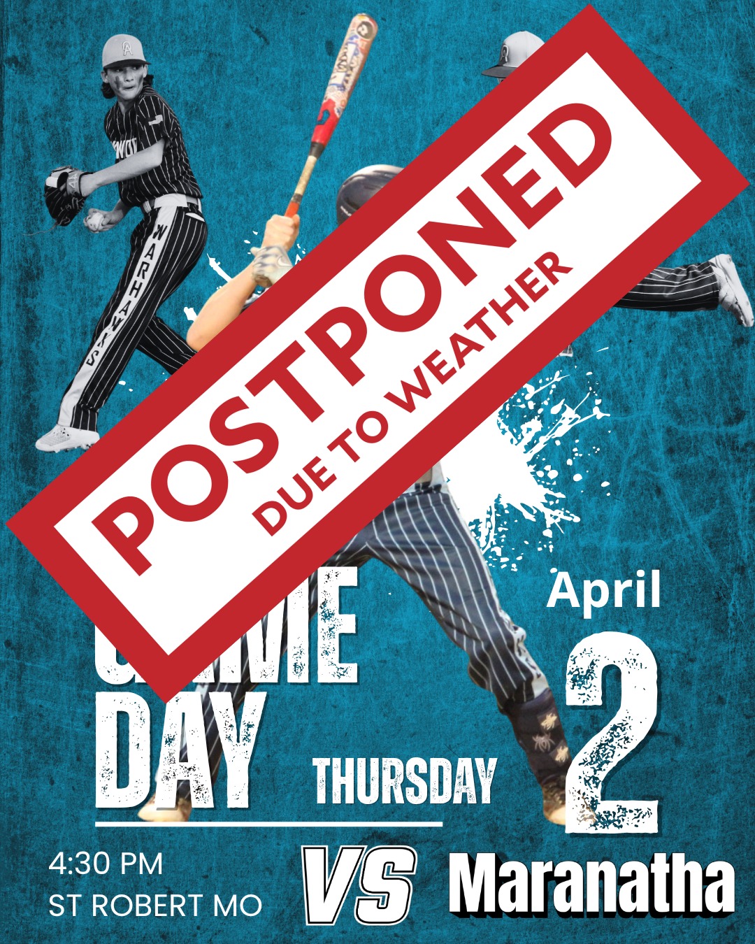 Tonight’s game against Maranatha has been postponed due to the amount of rain in the area. 🌧️
Please be on the lookout for a new date and time to be announced soon.
Thank you for your understanding—see you back on the field soon!
#oakwoodwarhawks