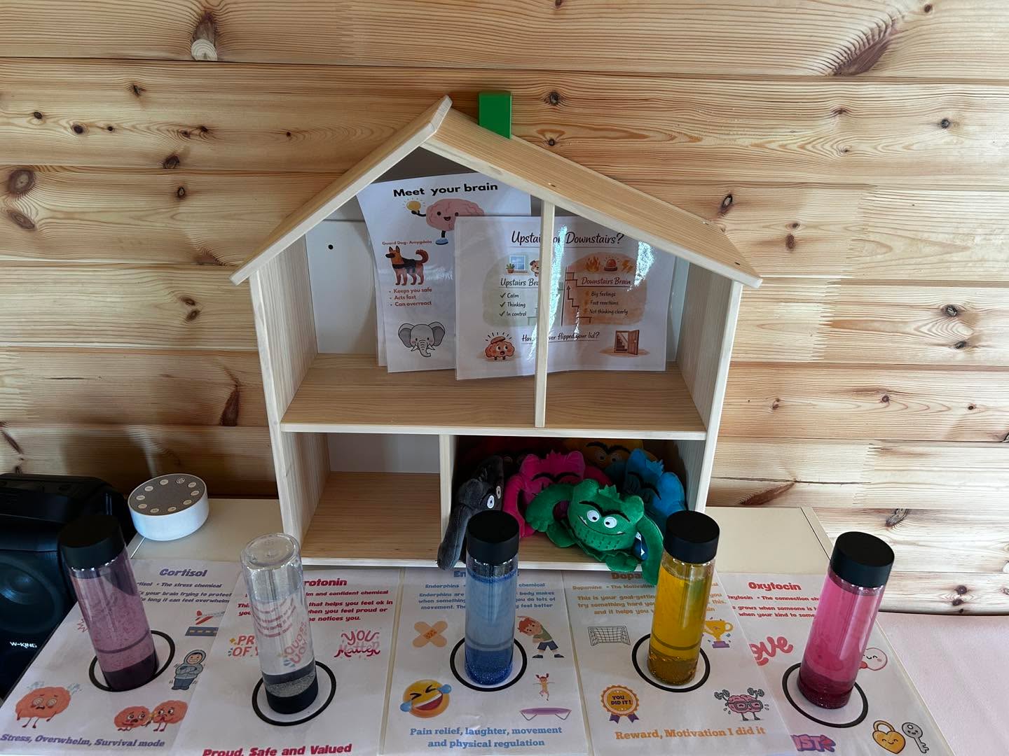 🧠 Meet Your Brain… the fun way!
This week in the cabin, we’ve started exploring how our brains work — and the children are LOVING it 💛
We’ve been getting hands-on with:
🧠 Our Brain House (upstairs vs downstairs brain)
⚡ What happens when we “flip our lid”
🧪 Our brain chemicals — cortisol, dopamine, serotonin & oxytocin
Using visuals, and making sensory bottles,we’re learning:
✨ Why big feelings happen
✨ How our brain tries to keep us safe
✨ What helps us feel calm, happy and in control again
Because when children understand their brain…
💛 They feel less “wrong”
💛 They feel more in control
💛 And they start to build their own toolkit
This is what coaching looks like here safe, creative, and empowering.
👉 If your child struggles with big emotions, confidence, or anxiety, I’d love to support you.
📩 Message me to book a free discovery call or find out more.