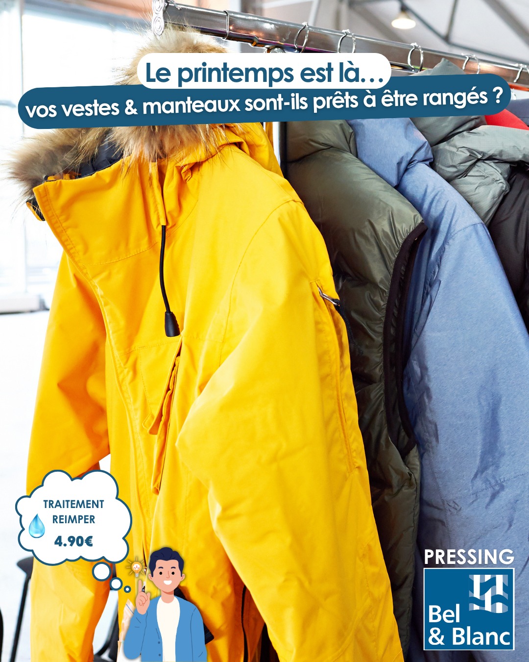 Et si cette année… vous changiez vos habitudes ? 😉
🧥 Moins acheter
✨ Mieux entretenir
♻️ Et faire durer vos vêtements
Un simple nettoyage peut redonner vie à vos vestes & manteaux… et éviter de les remplacer trop vite
💡 Prendre soin de ses vêtements, c’est aussi faire un geste pour la planète
#ModeResponsable #ConsommerAutrement #Pressing #BelEtBlanc #Durable