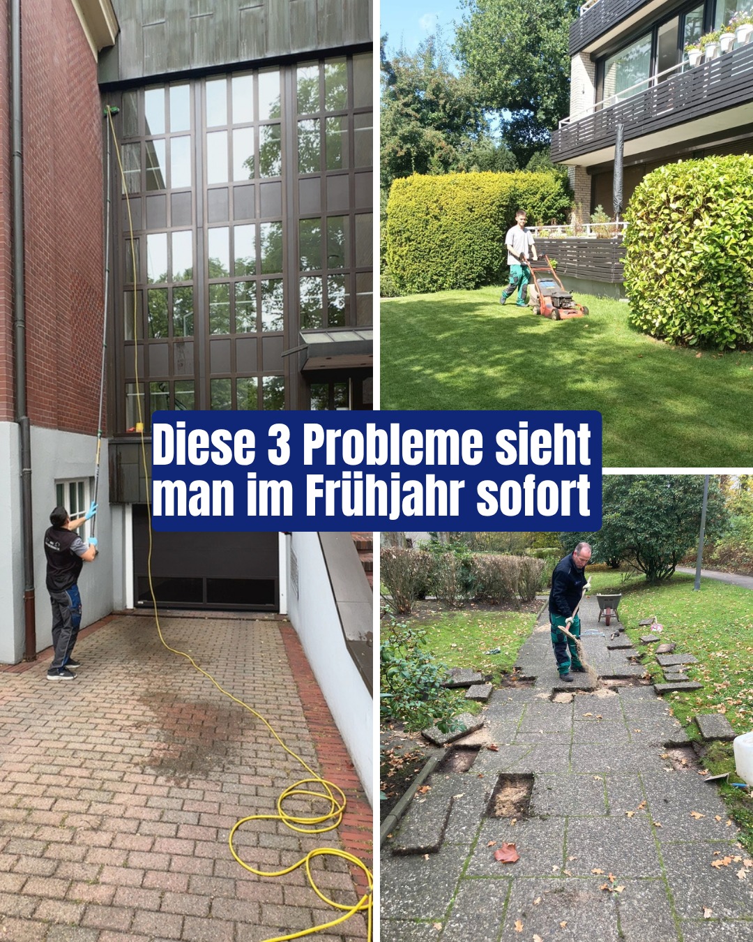 Frühling heißt: Es geht wieder los mit Fenster, Garten und Gehwegen! 🌿🪟
Bei unseren Kunden bringen wir alles Schritt für Schritt wieder in Form.
Kleine Schäden fallen früh auf und der erste Eindruck bleibt rundum top.