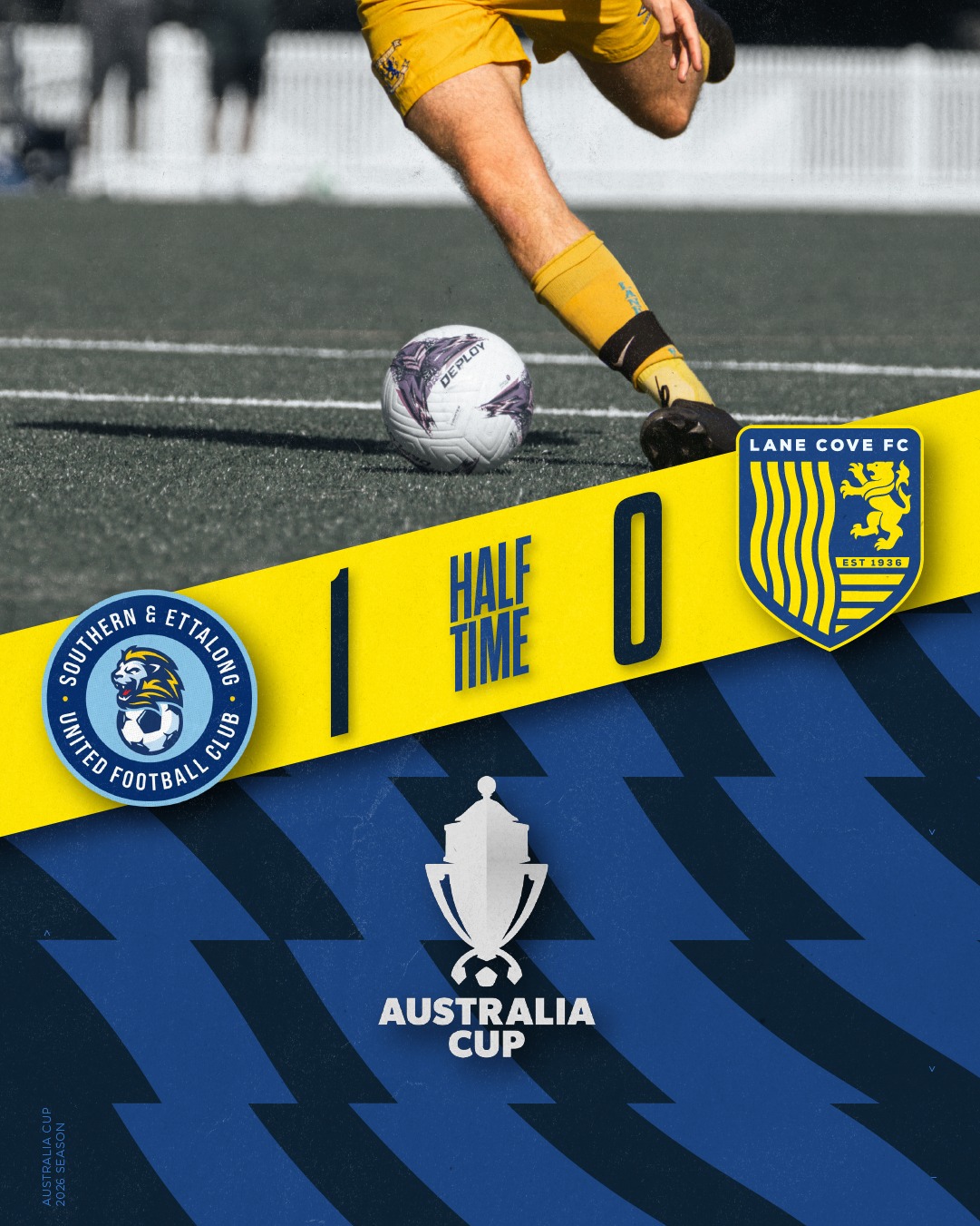 ALL TO PLAY FOR!!!
We are down at the break. Big 45 mins coming up.
CARN THE COVE!
@lanecove_div2
🔵🟡⚽️💪🟡🔵
#AnyOneCanPlay #LaneCoveFC
#LaneCove #inthecove #NSFA #footballnsw #footballaustralia #football #soccer #footballislife #footballculture #footballlife #90years #seniorfootball #mensallagefootball #AustraliaCup
@inthecove
photography by @snapshootscore