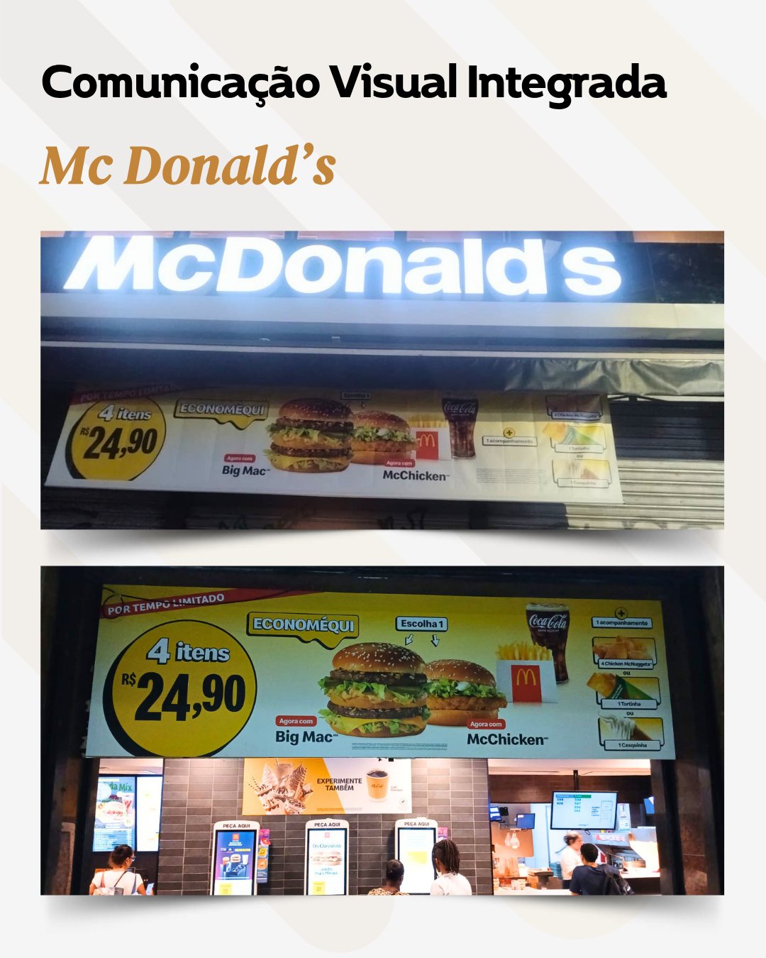 Mais do que impressão.
Execução estratégica de marca no ponto de venda.
Neste projeto para o McDonald’s, a Arrematte foi responsável pela implantação completa da comunicação visual, garantindo padronização, visibilidade e impacto direto na experiência do cliente.
Do front externo ao interior da loja, cada peça foi pensada para reforçar campanhas, destacar produtos e guiar o consumo.
Porque no varejo, quem domina o espaço físico, domina a decisão de compra.
Se a sua loja ainda não comunica no nível que deveria, você está deixando dinheiro na mesa.
📍 Projetos sob medida para redes e unidades comerciais
📲 Fale com a Arrematte
#ComunicaçãoVisual
#PDV
#VisualMerchandising
#Varejo
#Branding