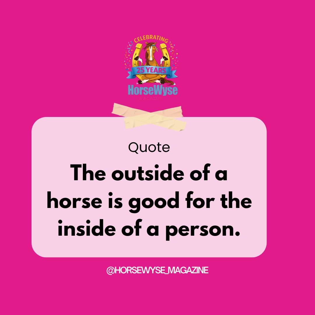 "The outside of a horse is good for the inside of a person." 🐴💕
Winston Churchill said it. Every horse person alive has felt it.
Tag someone who needs a horse hug today 👇
#HorseWyse #HorseQuote #HorseLove #HorseHealing
