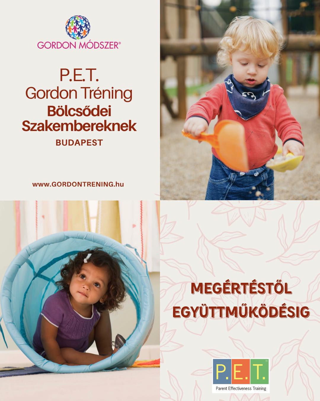 👶✨ A kapcsolat az első – már a bölcsődében is
Bölcsődei szakemberként nap mint nap ott vagy a legkisebbek első közösségi élményeinél. De vajon kapsz-e elég eszközt ahhoz, hogy igazán jól kezeld a konfliktusokat, érzelmeket és a szülőkkel való együttműködést?
Az akkreditált Gordon tréningen olyan gyakorlati módszereket sajátíthatsz el, amelyekkel:
🌿 könnyebben kezeled a nehéz helyzeteket a gyerekekkel
🌿 erősítheted a biztonságos, elfogadó légkört
🌿 hatékonyabban kommunikálhatsz a szülőkkel
🌿 és közben te magad is kevesebb stresszt élsz meg a mindennapokban
💬 Ez nem elmélet – ez a mindennapi munkádban azonnal használható szemlélet.
🎓 A tréning akkreditált, így a szakmai fejlődésedet hivatalosan is támogatja.
Ha szeretnél nyugodtabb, együttműködőbb csoportlégkört – és több valódi kapcsolódást a gyerekekkel és szülőkkel, akkor itt a helyed!
⏰Időpont: 2026.05.27., 06.03., 10. és 17. szerdai napokon 9-15 óráig
Helyszín: BUDAPEST I. KER., BUDAVÁRI EGYESÍTETT BÖLCSŐDÉK KÖZPONTJA
👉 Jelentkezés és részletek: https://forms.gle/WBuRLnKVuK6J8NQH6
#bölcsőde #kisgyermeknevelő #gordonmódszer #szakmaifejlődés #kommunikáció #gyermekközpontúság