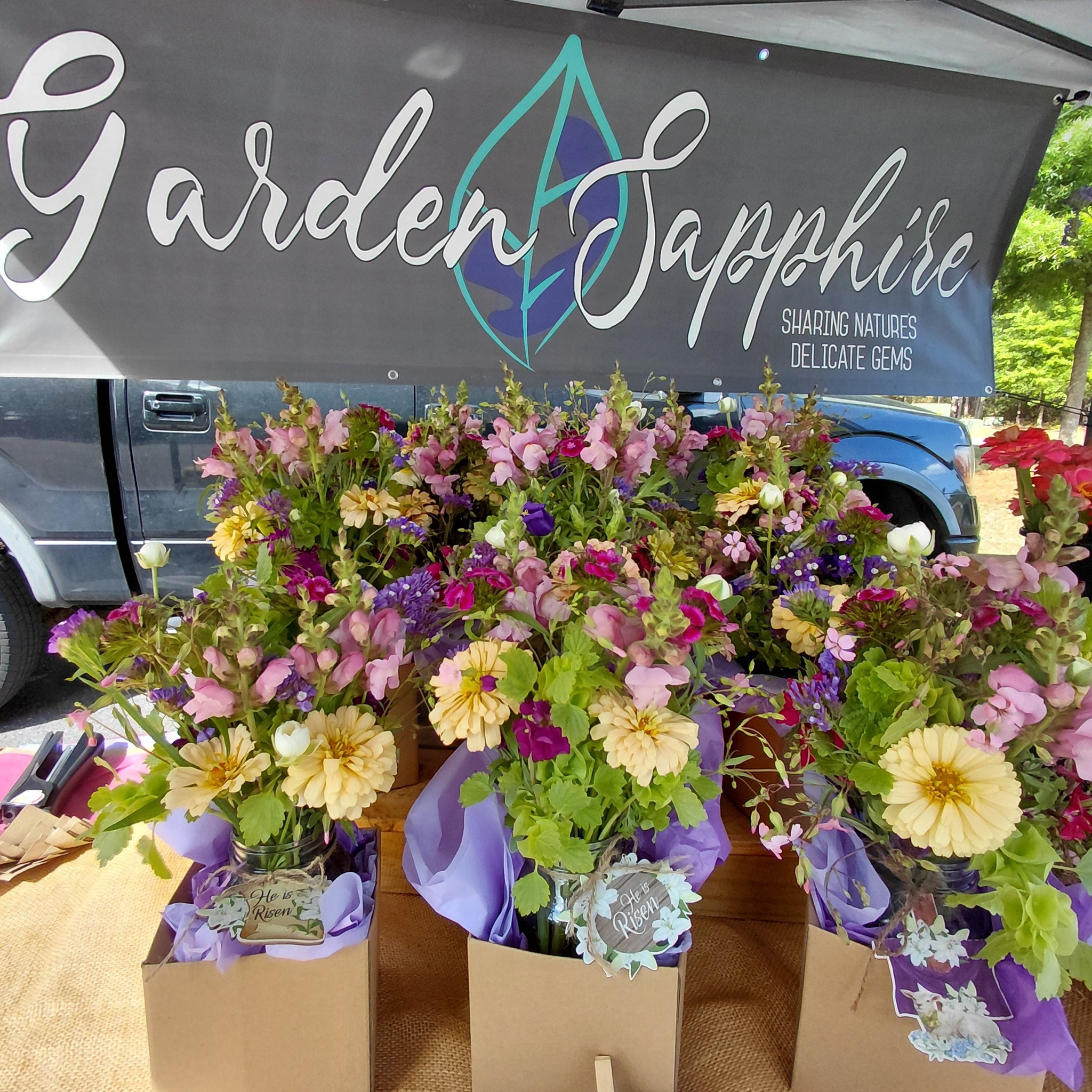 Garden Sapphire is out with your Easter Weekend Flowers!! Get them while they last!
We will be out at our Friday night pop-up spot outside the Second Entrance to Sanctuary Cove at Copper Lane. We'll be out until 7pm or when everything is gone!
We look forward to seeing you!
If you miss us tonight, or can't make it, we will be at the Cane Bay Farmers' Market Saturday morning 10am-2pm at the Berkeley Prep Academy on Black Tom Road.
@followers