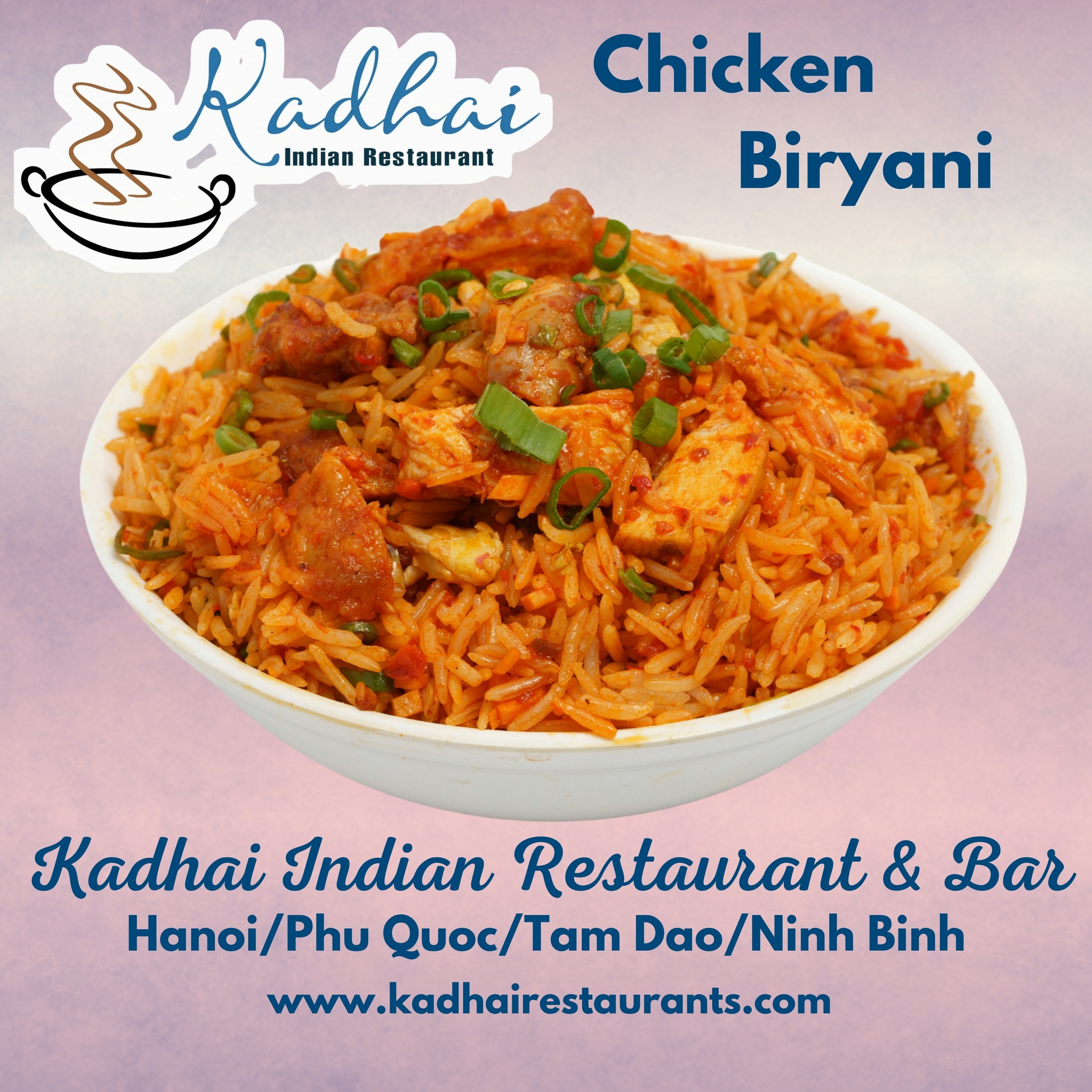 DISCOVER AUTHENTIC INDIA AT KADHAI INDIAN RESTAURANT & BAR 🥂
From the vibrant streets of Hanoi to the serene shores of Phu Quoc, we bring you the authentic taste of Chicken Biryani. Pair it with a cold drink at our bar for the perfect lunch or dinner experience.
Experience the warmth of Indian hospitality and the richness of our heritage spices.
✨ Locations: Hanoi • Phu Quoc • Tam Dao • Ninh Binh
✨ Website: www.kadhairestaurants.com
#KadhaiRestaurant #ChickenBiryani #IndianFoodVN #HanoiEats #PhuQuocFood #VisitVietnam #FoodieVibes