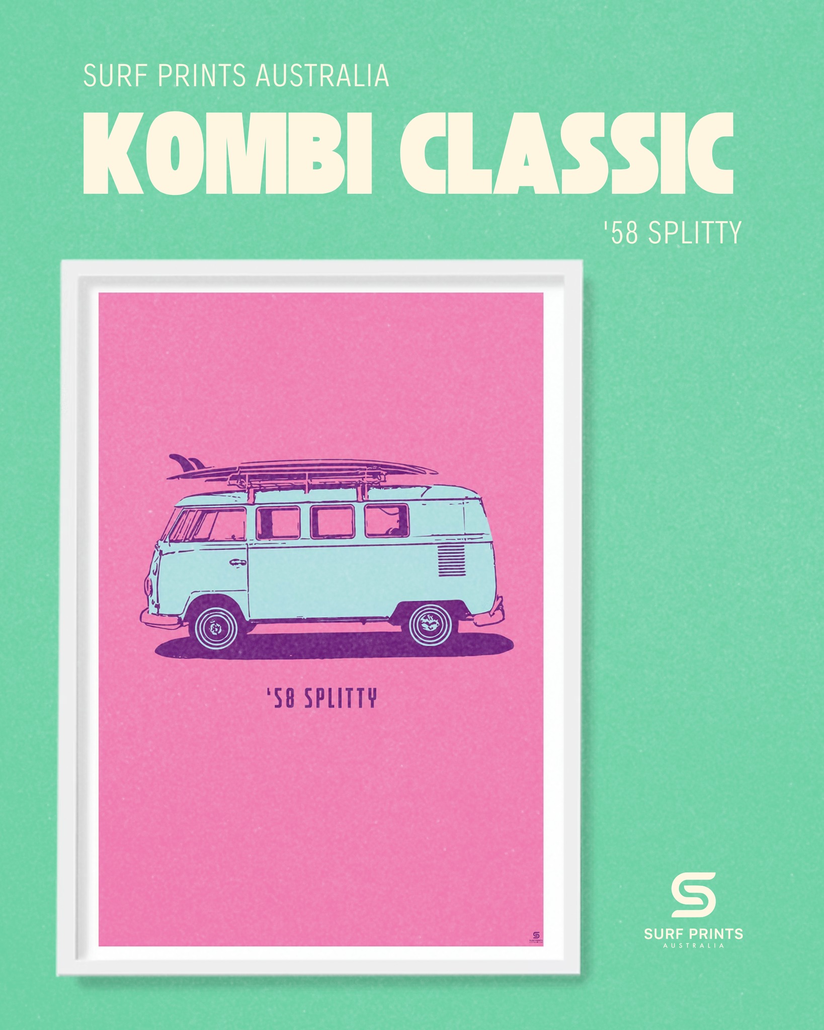 The iconic '58 Kombi 'Splitty'. Nicknamed due to it's split front windscreen. The original surf car. A legend on wheels.
