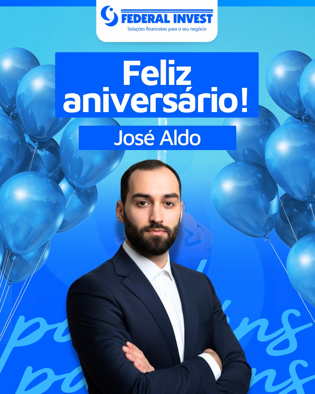 🎉 Feliz aniversário, José Aldo! 🎉
Hoje celebramos mais um ano da sua história e da sua dedicação.
Que este novo ciclo seja repleto de saúde, conquistas e muitos motivos para sorrir.
Parabéns pelo seu dia! 🎂✨
#FederalInvest #Aniversario #Equipe #Colaborador #Time