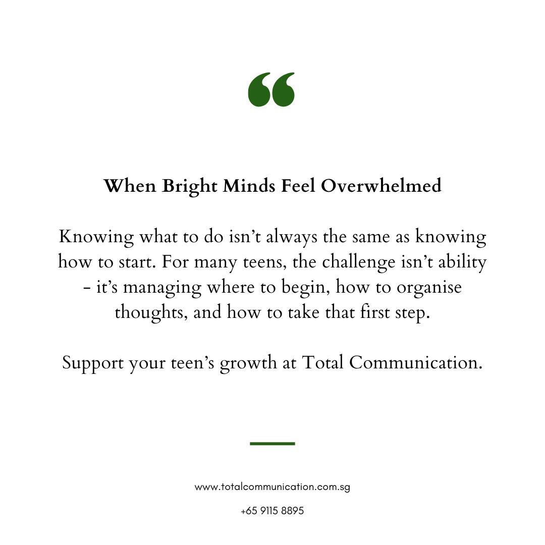 What looks like “no motivation” can often be a moment of overwhelm. Understanding this can change everything.
Connect with us to learn more.
Call/WhatsApp: +65 9115 8895
#ParentingAwareness #TeenGrowth #executivefunctioning #SupportMatters