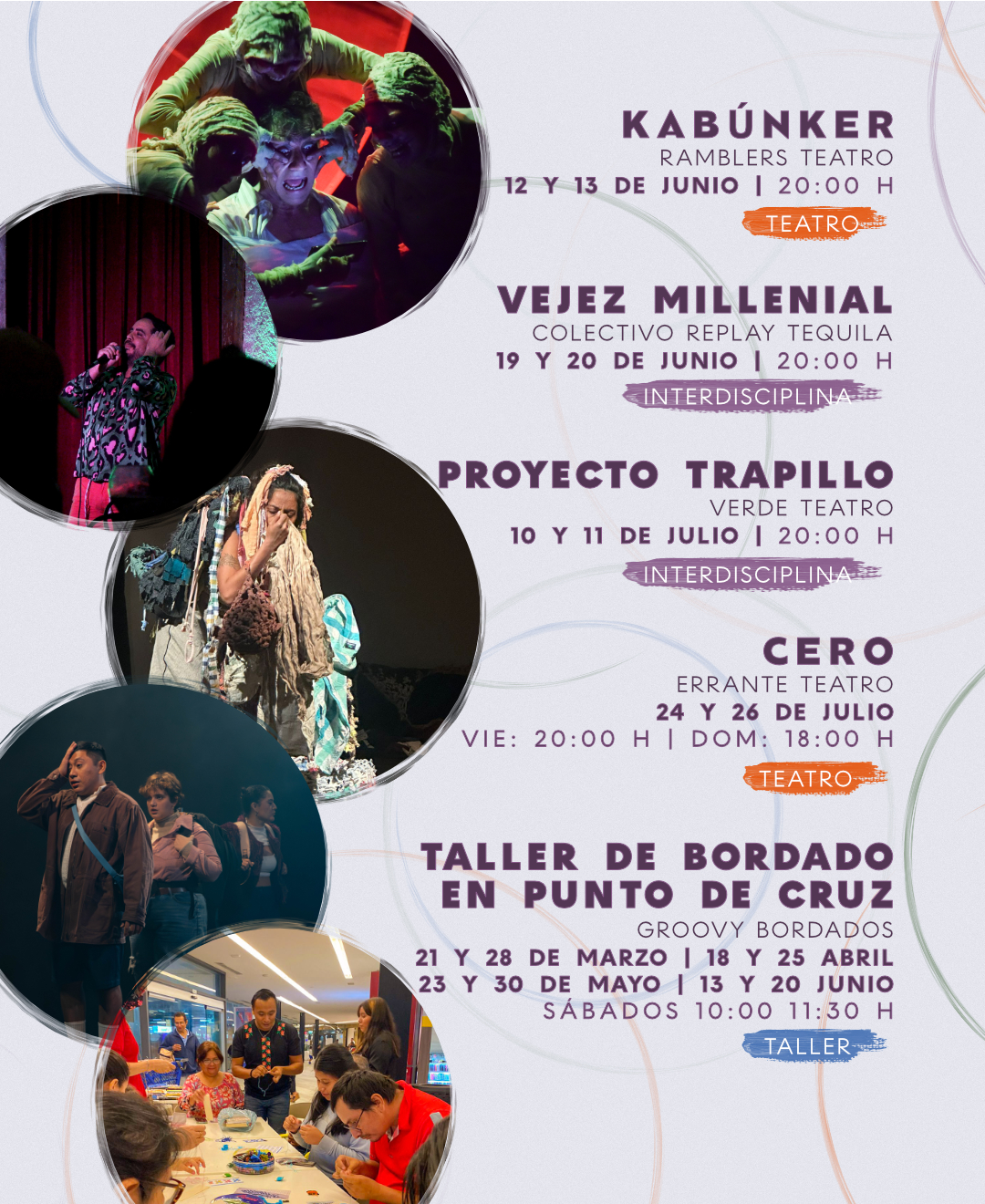 🎭✨ ¿Te interesa alguno de nuestros próximos eventos?
Descubre todo lo que tenemos preparado para ti en Voy al Teatro y asegura tu lugar desde ahora:
🔗 Cartelera completa:
https://voyalteatro.com/cartelera?page=1&size=21&filter=Temporada1%2F26Tapancoteatro
🎟️ Funciones disponibles:
• Delirio → https://voyalteatro.com/cartelera/8341
• Kabúnker → https://voyalteatro.com/cartelera/8344
• Donde nace la memoria → https://voyalteatro.com/cartelera/8345
• Proyecto Trapillo → https://voyalteatro.com/cartelera/8343
• Cero → https://voyalteatro.com/cartelera/8342}
💬 Elige tu favorita y no te quedes sin lugar.