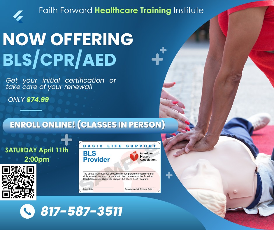 🚨 TOMORROW IN ARLINGTON! DON’T MISS IT! 🚨
❤️ BLS CPR Certification Class ❤️
Be ready when it matters most. Whether you're in healthcare, starting your career, or just want to be prepared for emergencies, this hands-on BLS CPR class will give you the skills and confidence to save a life.
✔ American Heart Association–aligned training
✔ Hands-on skills practice
✔ Perfect for healthcare professionals & students
✔ Same-day certification
📍 Arlington Campus
🗓 April 11th
⏰ 2:00 PM
⚠️ Limited seats available—class starts soon!
Secure your spot now and walk away certified the same day.
📩 Message us ASAP to register!
#BLS #CPRTraining #CPRClass #BLSCertification #LifeSavingSkills #SaveALife #CPRSavesLives #HealthcareTraining #ArlingtonTX #DFWEvents #FirstAidTraining #MedicalTraining #HealthcareCareers #FutureNurse #AlliedHealth #SameDayCertification #NowEnrolling #BePrepared