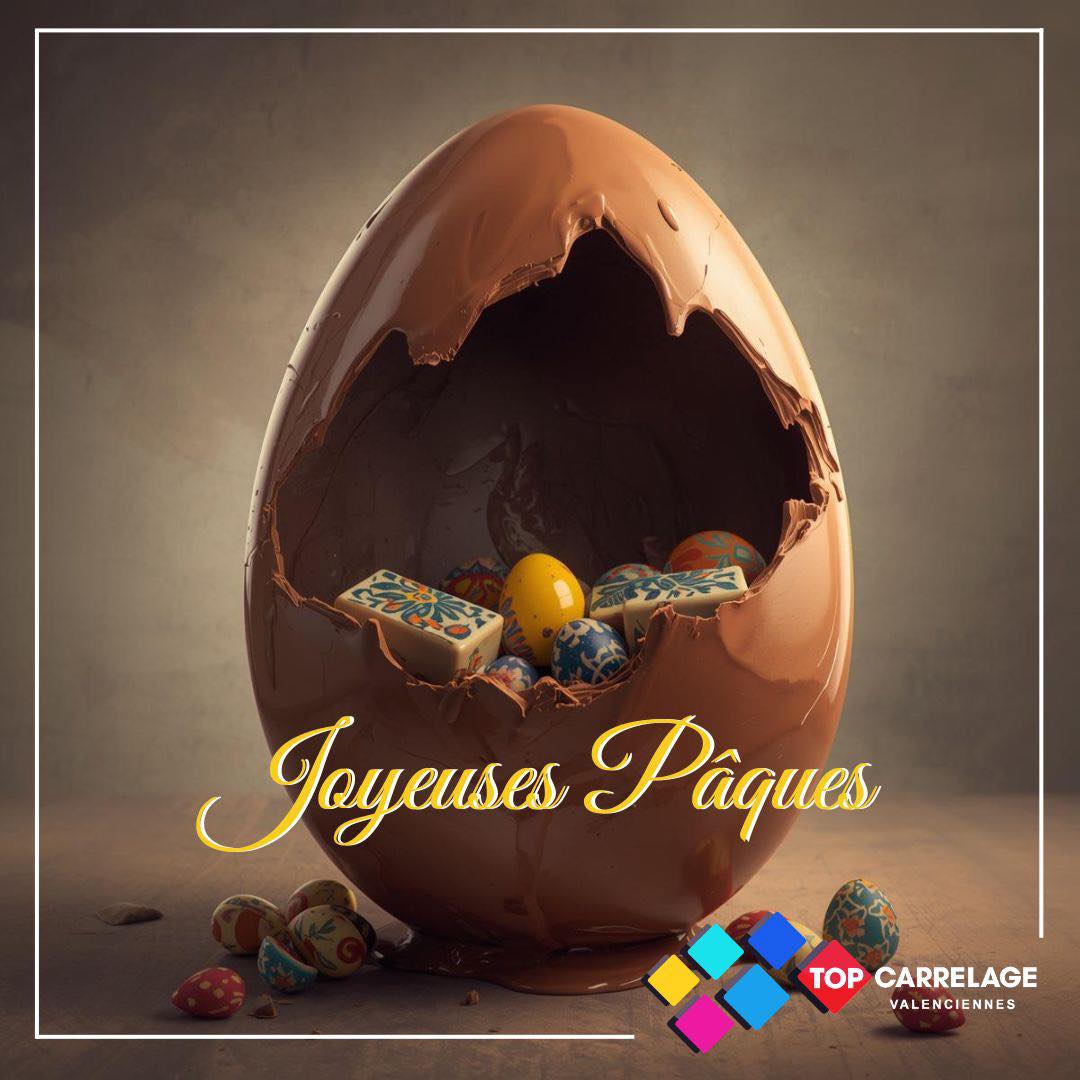 🐣 Joyeuses Pâques à toutes et à tous ! 🐰✨
Nous vous informons que notre magasin sera fermé ce lundi de Pâques.
Nous aurons le plaisir de vous retrouver dès mardi à partir de 9h, en magasin, après ce week-end festif.
L’occasion idéale de venir concrétiser votre projet de carrelage, dont vous avez sûrement déjà parlé autour de la table en famille 😉
À très bientôt en magasin ! 🌸
Vous pouvez, en attendant, consulter notre site internet : https://www.val-carrelage.fr/