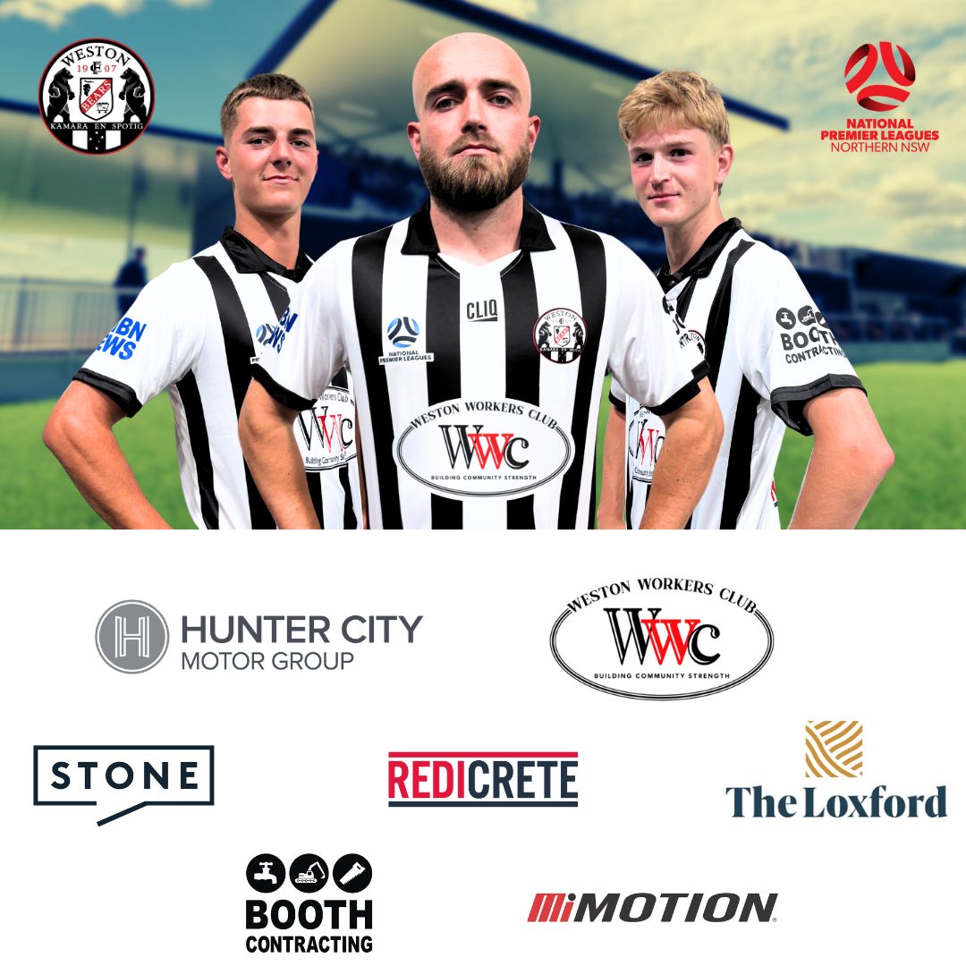 NPL | Team Sheet:
@westonworkers @huntercitymotorgroup @redicrete @debrafordstonerealestate @theloxford Booth Contracting Pty Ltd MiMotion