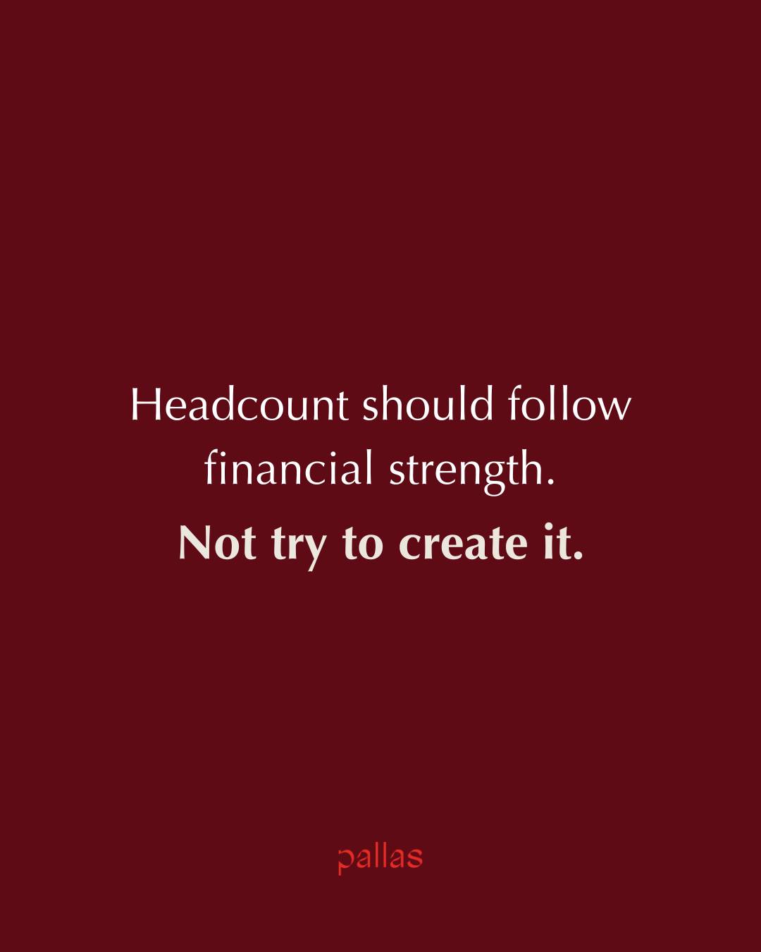 Sometimes hiring is about growth.
Sometimes it's about wanting to look like a real company.
There's pressure — mostly unspoken — to have an org chart. To have a team. To have moved beyond being the one doing everything. To look, from the outside, like you've built something.
But hiring before the numbers support it doesn't create strength. It creates complexity on top of a structure that wasn't solid to begin with.
More salaries. More management. More decisions. More people whose stability depends on you making good calls every month.
If margins aren't strong and pricing isn't right, adding headcount doesn't create freedom — it creates fragility with a payroll attached.
There are founders who could run genuinely powerful, high-margin businesses for years by fixing their pricing and tightening their model before they ever add another person. And there are founders who genuinely want to build and lead at scale. Both are completely valid directions.
What matters is that the decision is economic before it's emotional.
Headcount should follow strength.
Not try to create it.
Link in bio to learn more and join us.