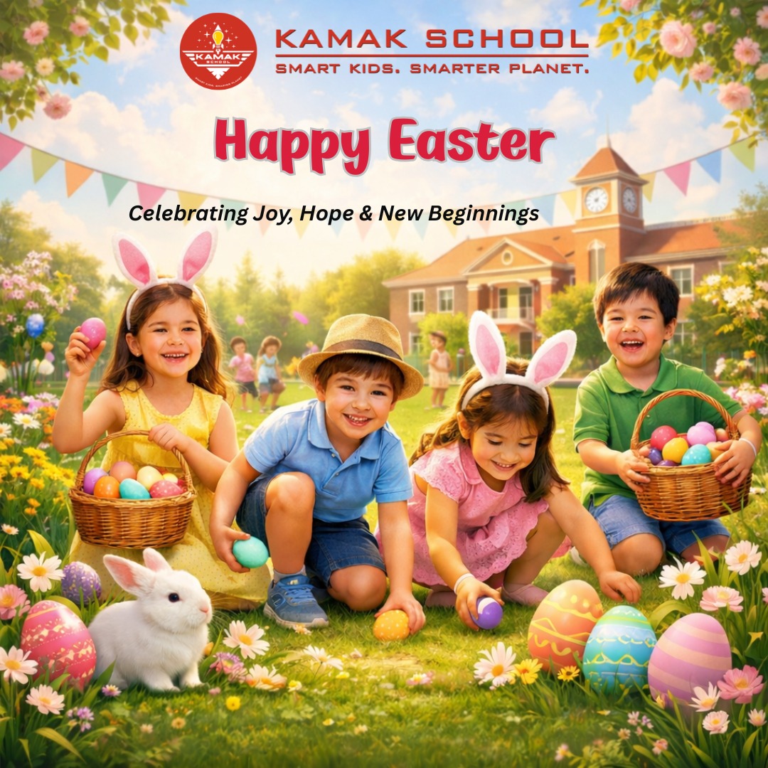 Celebrating joy, hope & new beginnings this Easter! 🐣🌸
At Kamak School, every moment is filled with happiness, learning, and togetherness. Let our little stars shine brighter with love, laughter, and colourful memories. 💛✨
Happy Easter to all! 🐰🥚
#HappyEaster #KamakSchool #EasterCelebration #KidsJoy #SchoolLife #LittleStars #EasterVibes #FestiveMoments #KidsActivities #happylearning
Easter celebration, kids happiness, school events, joyful learning, Easter eggs, bunny theme, preschool fun, children activities, festive school, happy kids