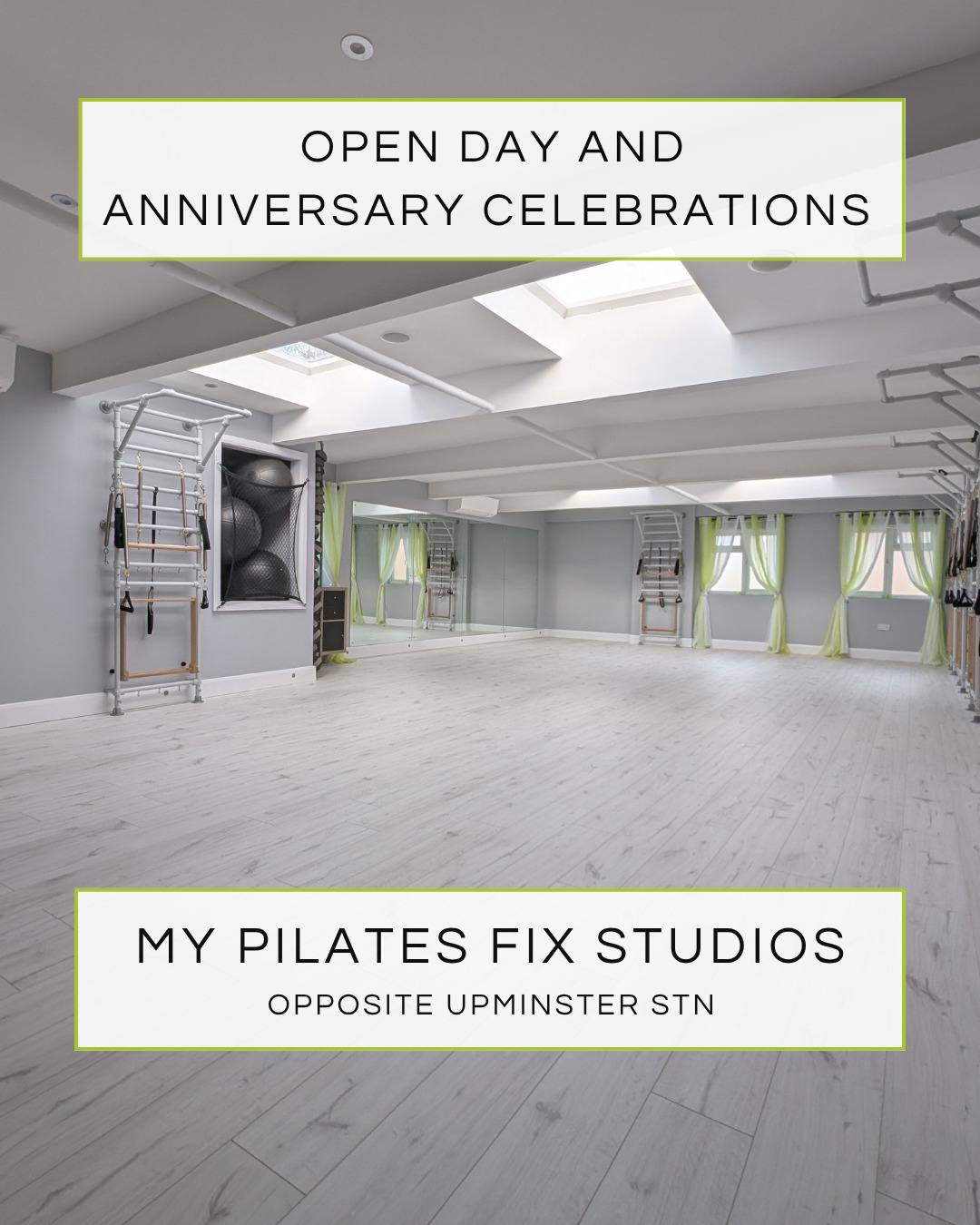 Come join us in the Mat Studio upstairs on Saturday 18th April at 12.15 (until 2pm), for a celebration of 1 year in our ‘new home’. If you’re interested in starting Pilates, we’ll give you a warm welcome and a tour.
Then on Wed 22nd (our actual anniversary date!) we have some Pilates beginner taster classes at ridiculous prices! Book via our website.
#upminster #pilatesstudios #backpainexercises #reformerpilatesstudio #pilatesmatworkstudio #pilatesrehab