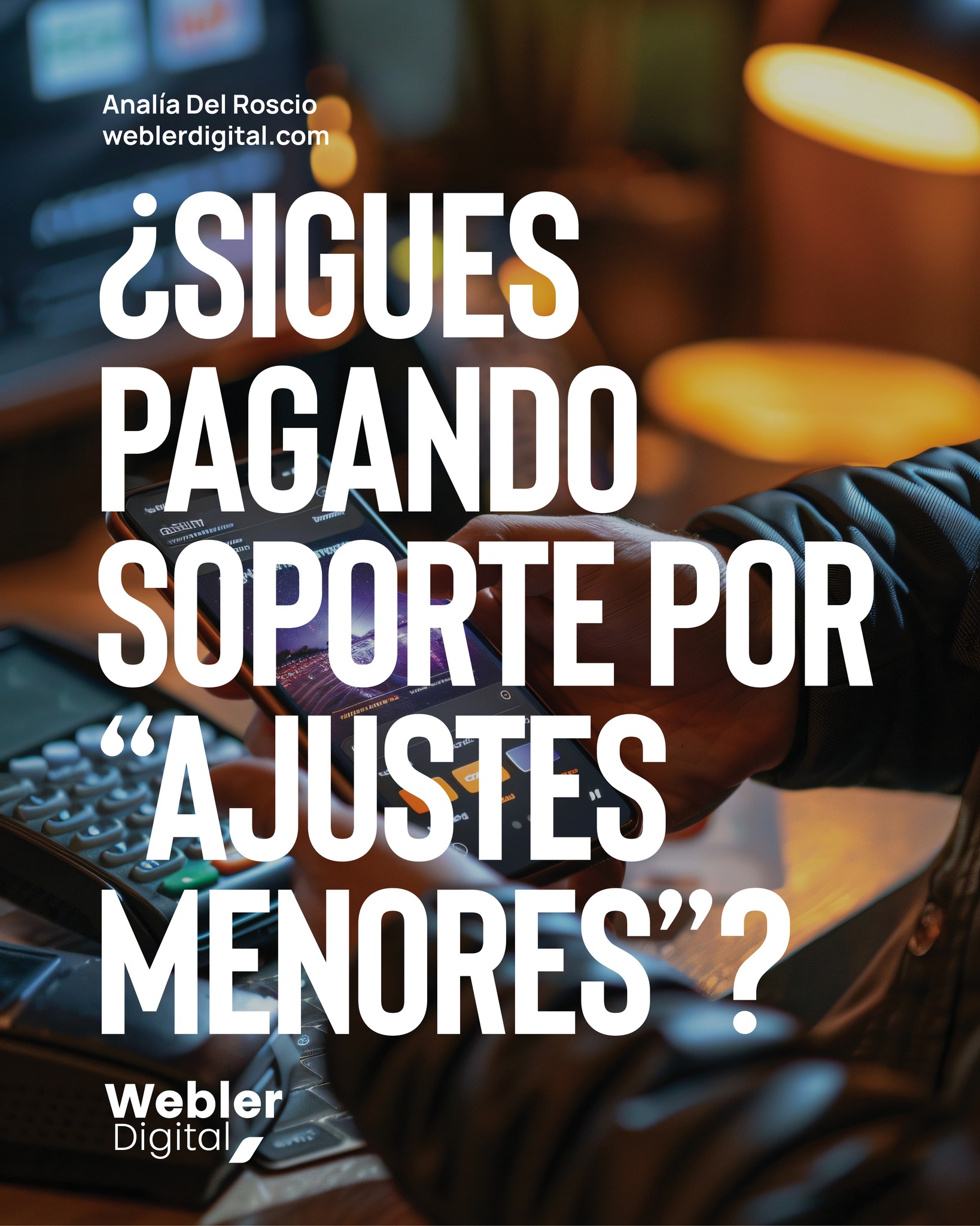 Los gastos técnicos ocultos pueden estar hundiendo tu negocio.
👉 Soporte, actualizaciones, caídas y plugins que nunca terminan de funcionar.
👉 Todo eso consume tu caja mes a mes…
👉 Mientras tu competencia invierte ese mismo dinero en publicidad y crecimiento.
❌ Una web que drena tu presupuesto no es un activo, es un pasivo digital.
✅ Una web en la plataforma correcta debe generarte ingresos, no problemas.
🔑 Convierte tu web en un activo digital.
Contáctanos:
weblerdigital.com
+569 9023 1910
info@weblerdigital.com
✨Webler Digital, Wix Expert Partner / Estrategias Web.
#desarrolloweb #diseñoweb #ecommerce #empresas #negocios #wix #wixpartner #WordPressProblems #CostosOcultos #Plugins #SoporteWeb #ConsultoriaWeb