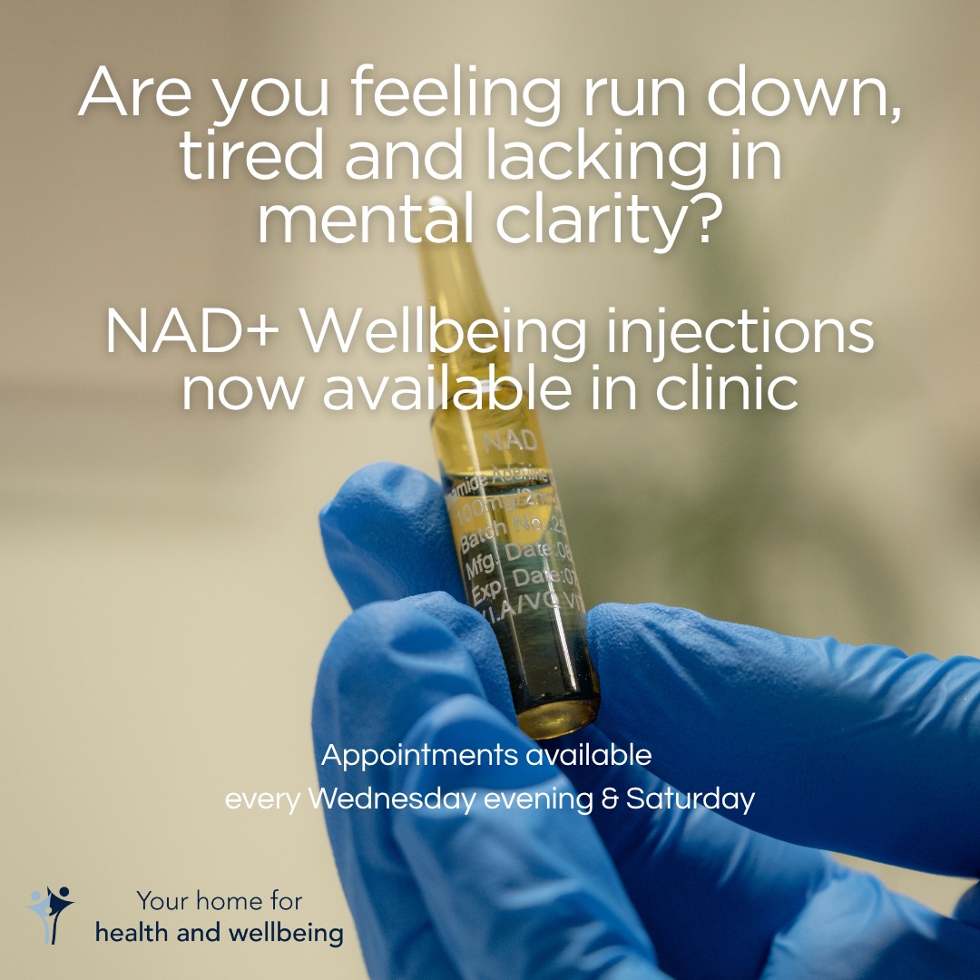 Support your cellular health, energy and overall wellbeing with our new NAD+ wellness injections.
NAD+ is a vital coenzyme found in every cell, essential for energy production, DNA repair and healthy ageing. As we age, levels naturally decline - injections help restore optimal levels with superior absorption compared to oral supplements.
Benefits may include:
⭐ Boosted energy & reduced fatigue
⭐ Improved mental clarity & focus
⭐ Enhanced mood
⭐ Support during stress, burnout or overtraining
⭐ Cellular repair & regeneration support
Book your appointment online (link in our bio) or call us on 01256 770022 and we'll be happy to help 😊 #physicalbalance #basingstokeclinic
#thestudioatphysicalbalance #NADPlus #NADPlusBasingstoke #WellnessInjections #CellularHealth #EnergyBoost #AntiAgeingWellness #MentalClarity #FatigueSupport #BurnoutRecovery