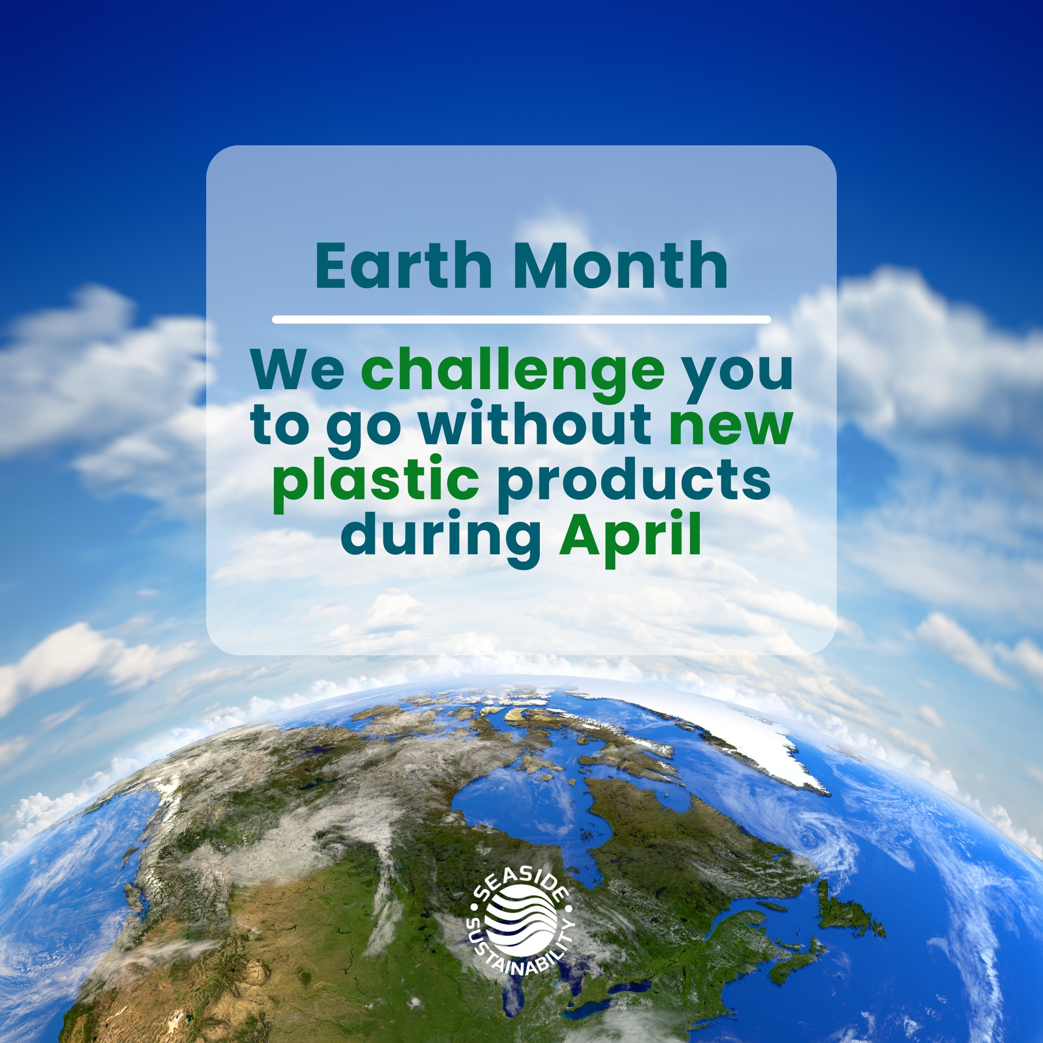 To celebrate Earth Month, we are going plastic-free!
The average American uses 562 pounds of new plastic a year, and discards about half of it. We challenge you to not purchase any new plastics for the month of April in showing your support for our planet 🌎
Post your progress and tag us on your plastic journey!
Learn more about plastic consumption on our website: www.seasidesustainability.org/blog
#seasidesustainability #earthmonth #plasticfree #sustainabilitychallenge