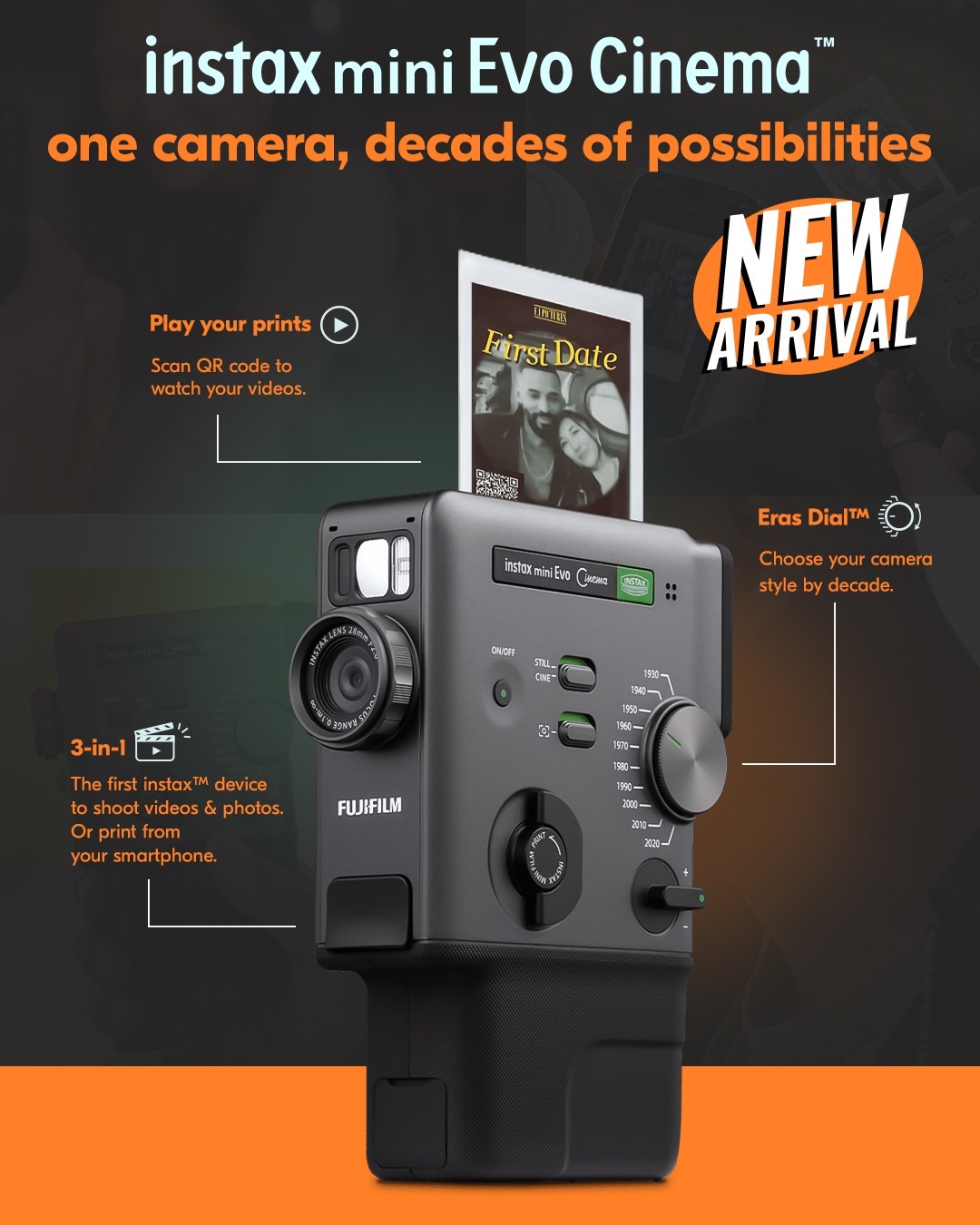 Retro soul, modern magic. 🎥✨
Instax Mini Evo Cinema™ is here to play your prints.
#Instaxeg #MiniEvoCienma #NewArraival