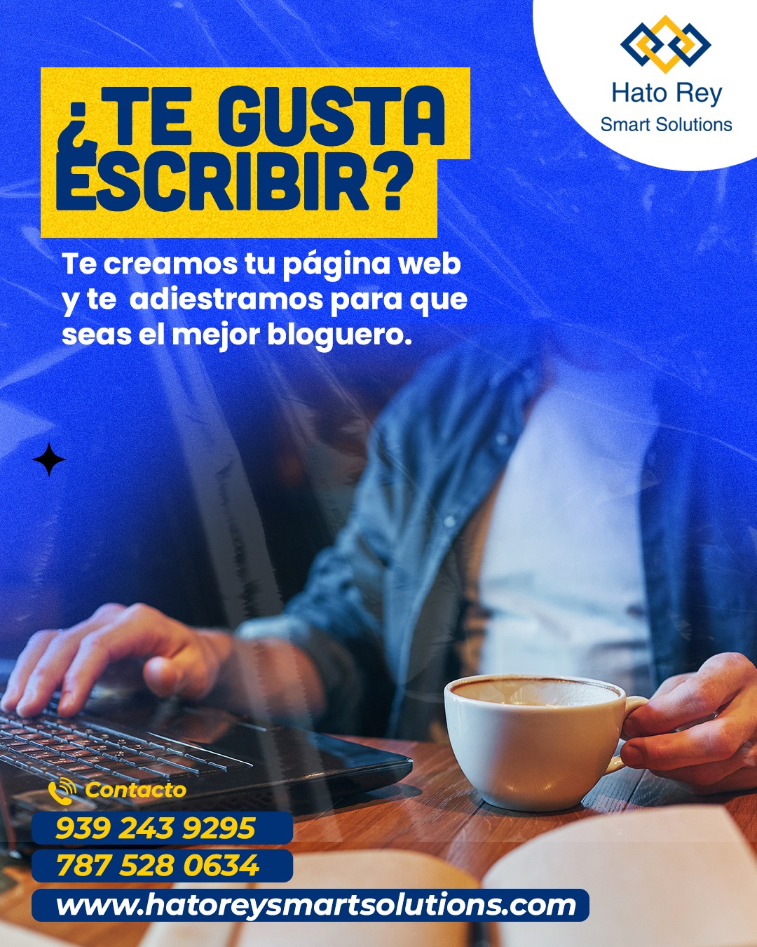 ✍️💻 ¿Tienes talento para escribir y sueñas con tener tu propio espacio en internet? En Hato Rey Smart Solutions te ayudamos a dar ese paso con una página web profesional y el apoyo que necesitas para destacar como bloguero o creador de contenido.
Convierte tus ideas en una plataforma real, comparte tu voz con el mundo y desarrolla tu presencia digital con herramientas diseñadas para ayudarte a crecer. 🚀🌐
📲 Contáctanos:
📞 939-243-9295
📞 787-528-0634
🌐 www.hatoreysmartsolutions.com
#HatoReySmartSolutions #PáginaWeb #Blog #CreadorDeContenido #MarketingDigital #EmprendeOnline #PresenciaDigital #PuertoRico