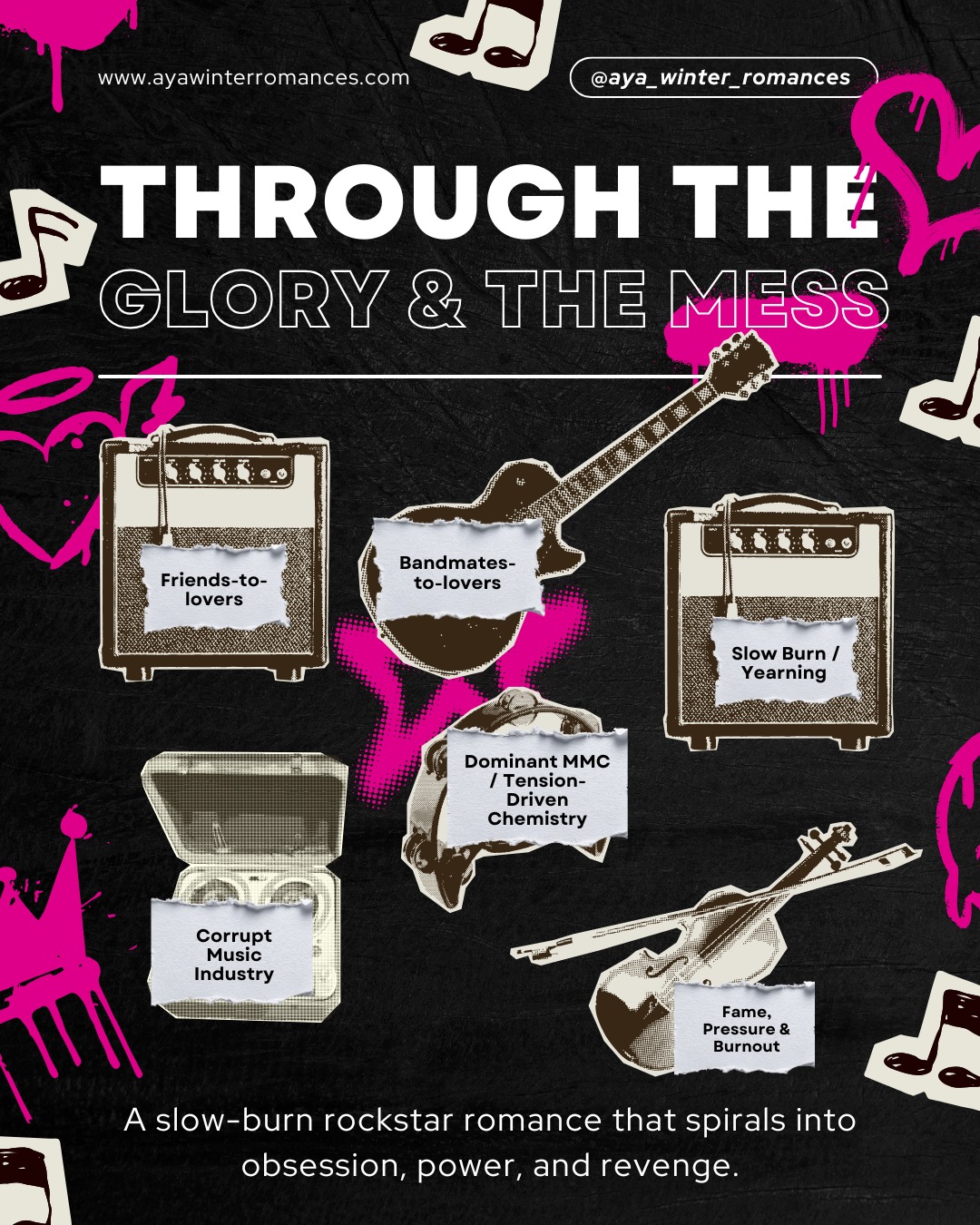 What if the love of your life was also the one person who could destroy everything you built?
Bandmates. Best friends.
Years of tension. One line they can’t cross.
Until they do.
✨ Friends-to-lovers
🎸 Bandmates-to-lovers
💔 Slow burn yearning
🔥 Obsessed MMC
⚡ Fame, power & pressure
A rockstar romance that starts with longing…
and spirals into obsession, chaos, and consequences.
📖 Through the Glory and the Mess
Available on KU & Amazon
#HartgraveTellers #spicybookstagram #romancebookstagram #romancestagram #romancebooks #romancereads #RomanceSeries #RomanceDrama #rockstarromance #rockstar #darkromanceseries #DarkRomanceVibes #CelebrityRomance #ayawinterromances