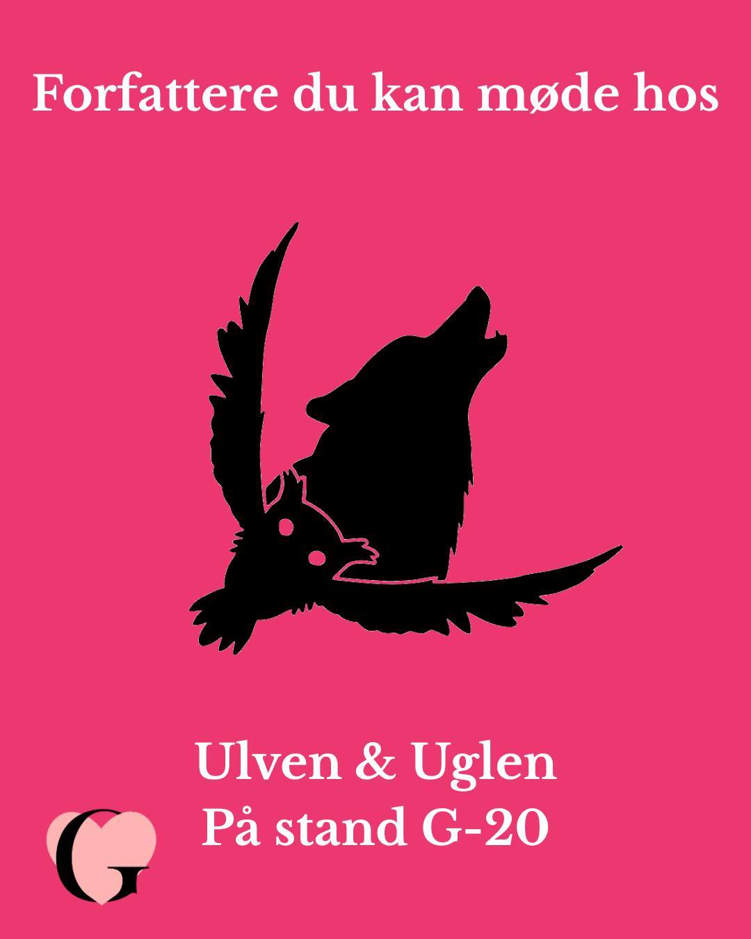 På stand G-20 kan du møde forlaget Ulven & Uglen.
De har taget nogle af deres forfattere med. Du kan bl.a. møde:
Christina E. Ebbesen
Lene Krog
Line Lybecker
Clara-Amalie Vorre-Grøntved
Kig forbi standen og få en snak med forfatterne.