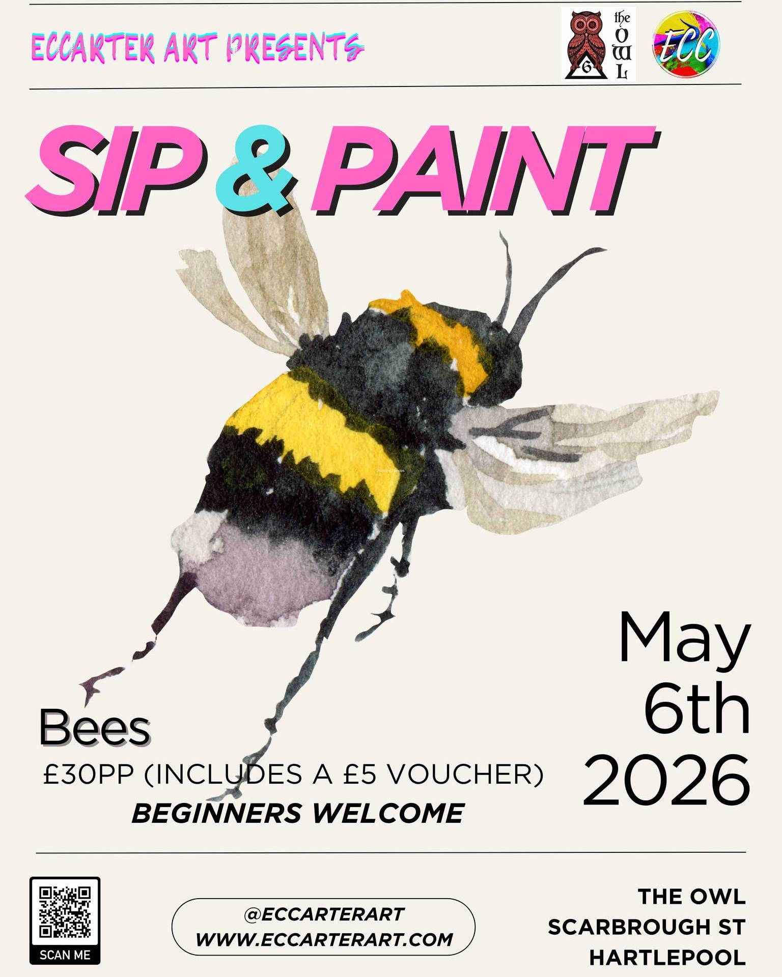 🎨NEW Term Sip & Paint🎨
The last one sold out in 12 hours!
Step in to the Summer months with me and enjoy relaxed evening painting sessions!
Don 't worry if you haven't painted since school - I'm here to help you every step of the way
MAY - Wednesday 6th at 7pm
JUNE - Wednesday 10th at 7pm
JULY - Wednesday 8th at 7pm
PLEASE LIKE AND SHARE
Come and join me for a safe, no pressure painting evening and enjoy @theowlhartlepool amazing food and drinks!
🎨all materials
🎨£5 voucher for food and drink
🎨relaxing, safe environment
🎨learn new techniques!
Tickets £30:
link in bio
#hartlepool #sipandpaint #northeastsipandpaint #paintingclass
@lucybwill @lucyal90 @houseofcreativespirit @strike_collective