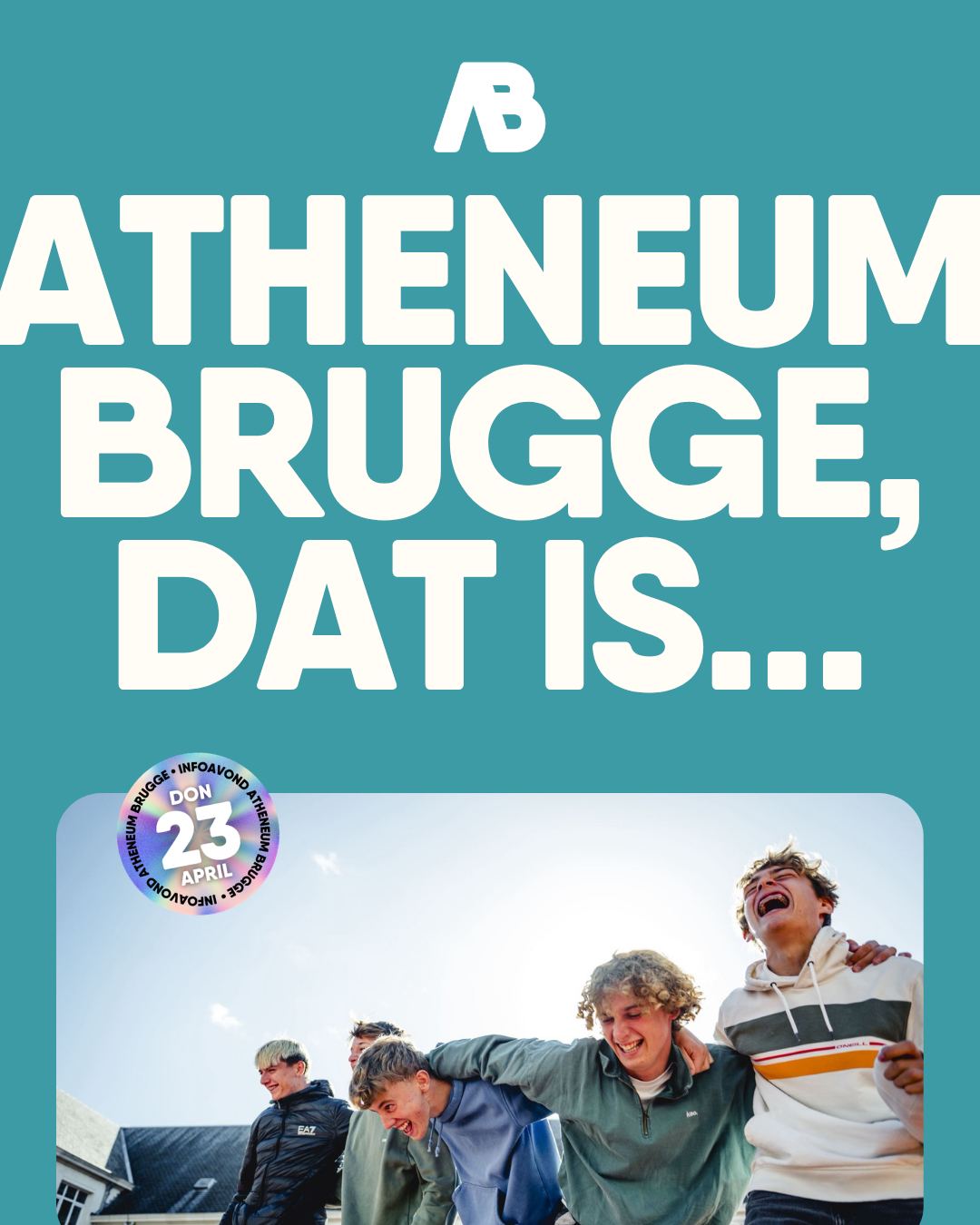 Een school is meer dan enkel de lessen, dat weten we binnen Atheneum Brugge ook. We geven je graag een beknopte inkijk in wat we naast die tijdblokken van 50 minuten ook doen op onze school.
—
Ontdek alle mogelijkheden op atheneumbrugge.be en schrijf je meteen in voor onze infoavond op donderdag 23 april!
—
#ikbeneenatheneeër #fieroponsgo #atheneumbrugge #impact