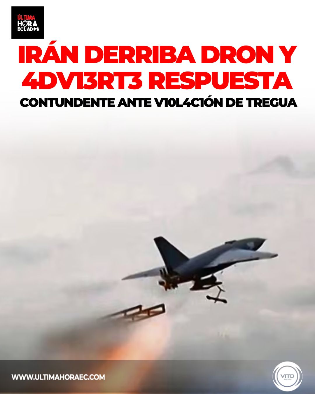 Irán informó que derribó un dron que habría ingresado a...