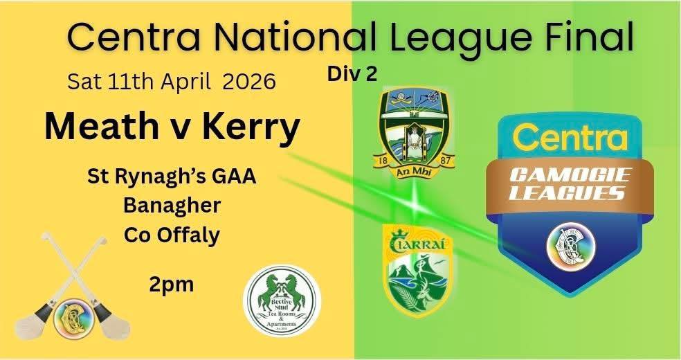 Ádh mór ar Maggie agus foireann Meath Camogie in the Division 2 final today! An Mhí Abú!